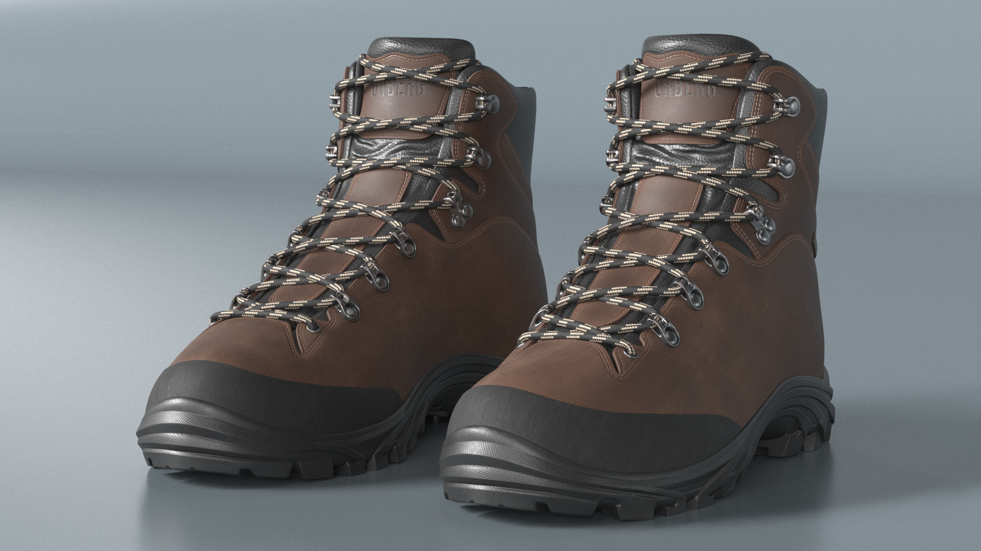 Urberg Boots for Hiking Brown 3D model