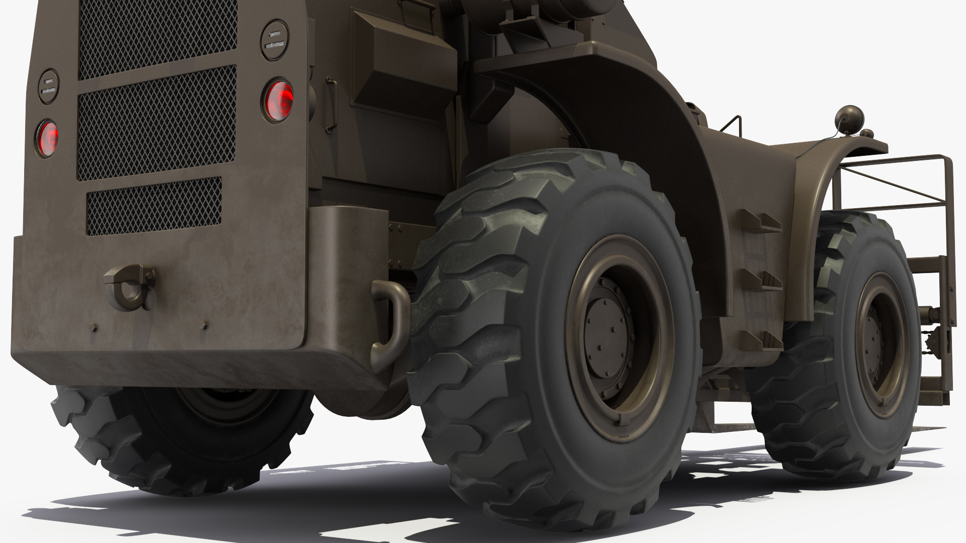 Military Forklift Rigged 3D model