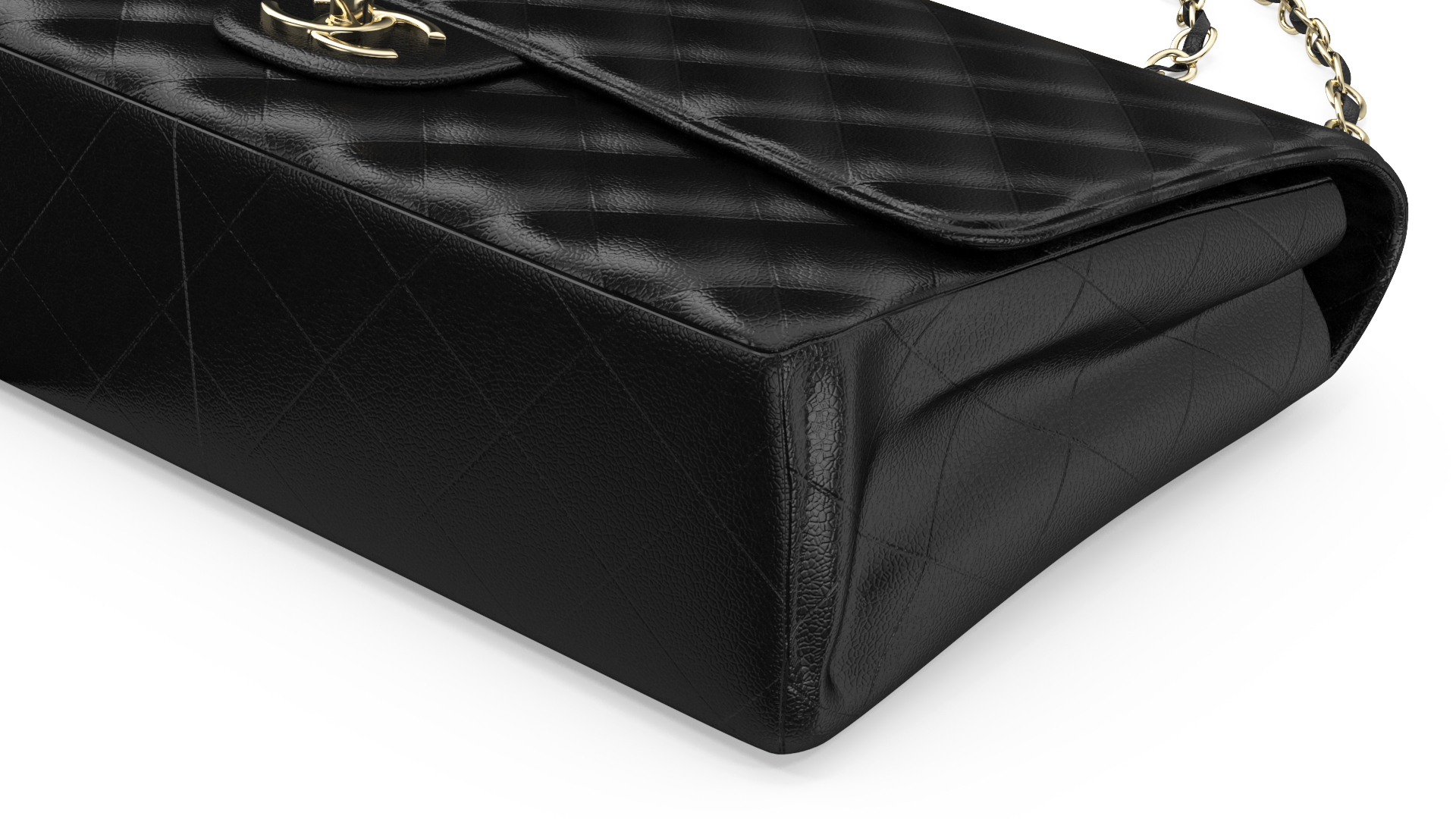 Womens Handbag Grained Calfskin Chanel Black 3D model