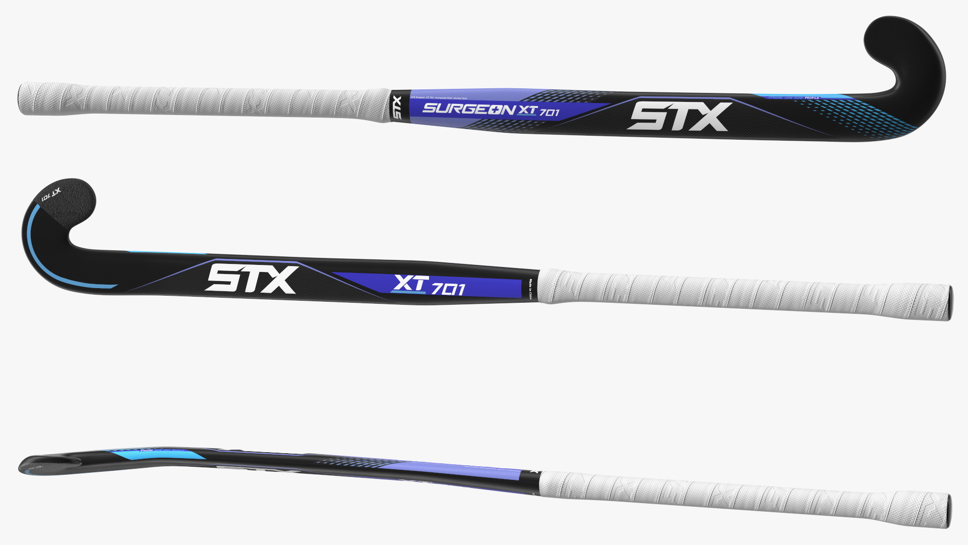 3D STX XT701 Field Hockey Stick Blue model