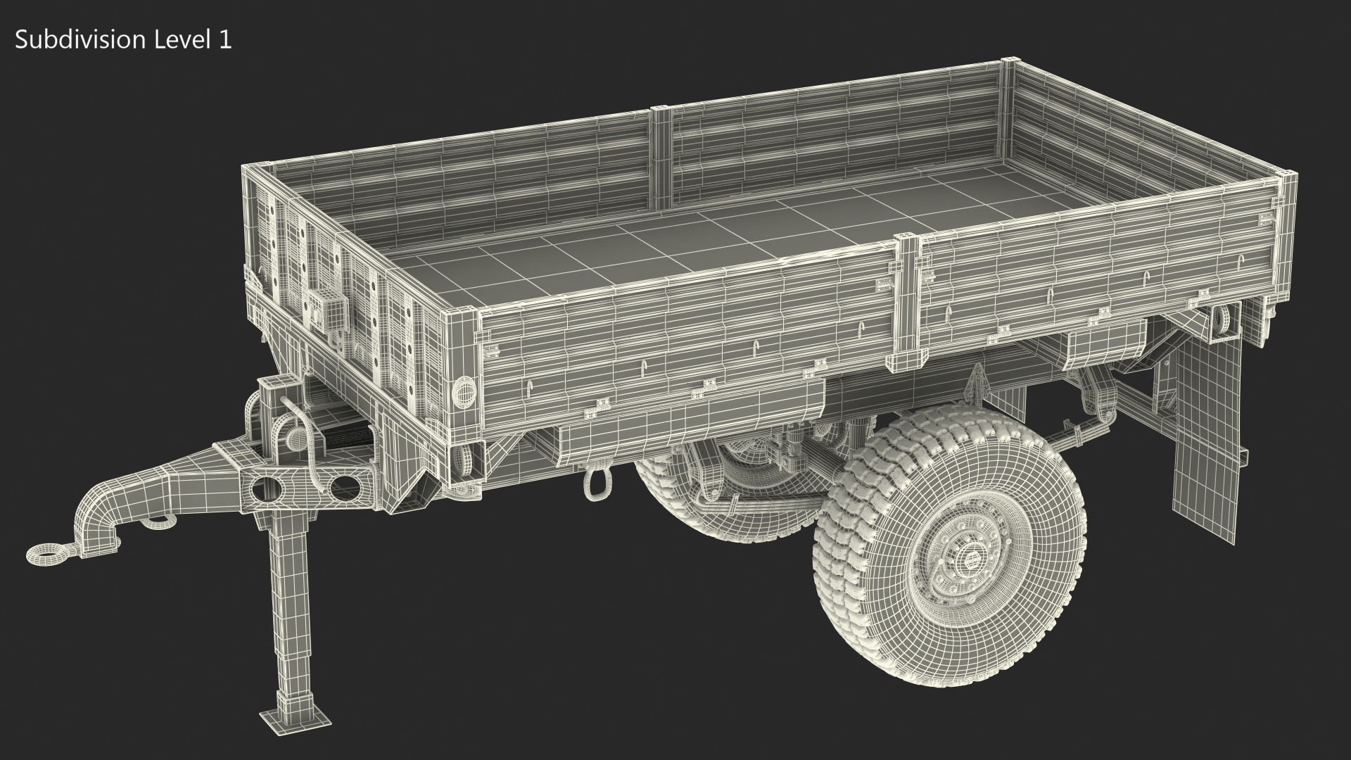 Military Cargo Trailer 3D