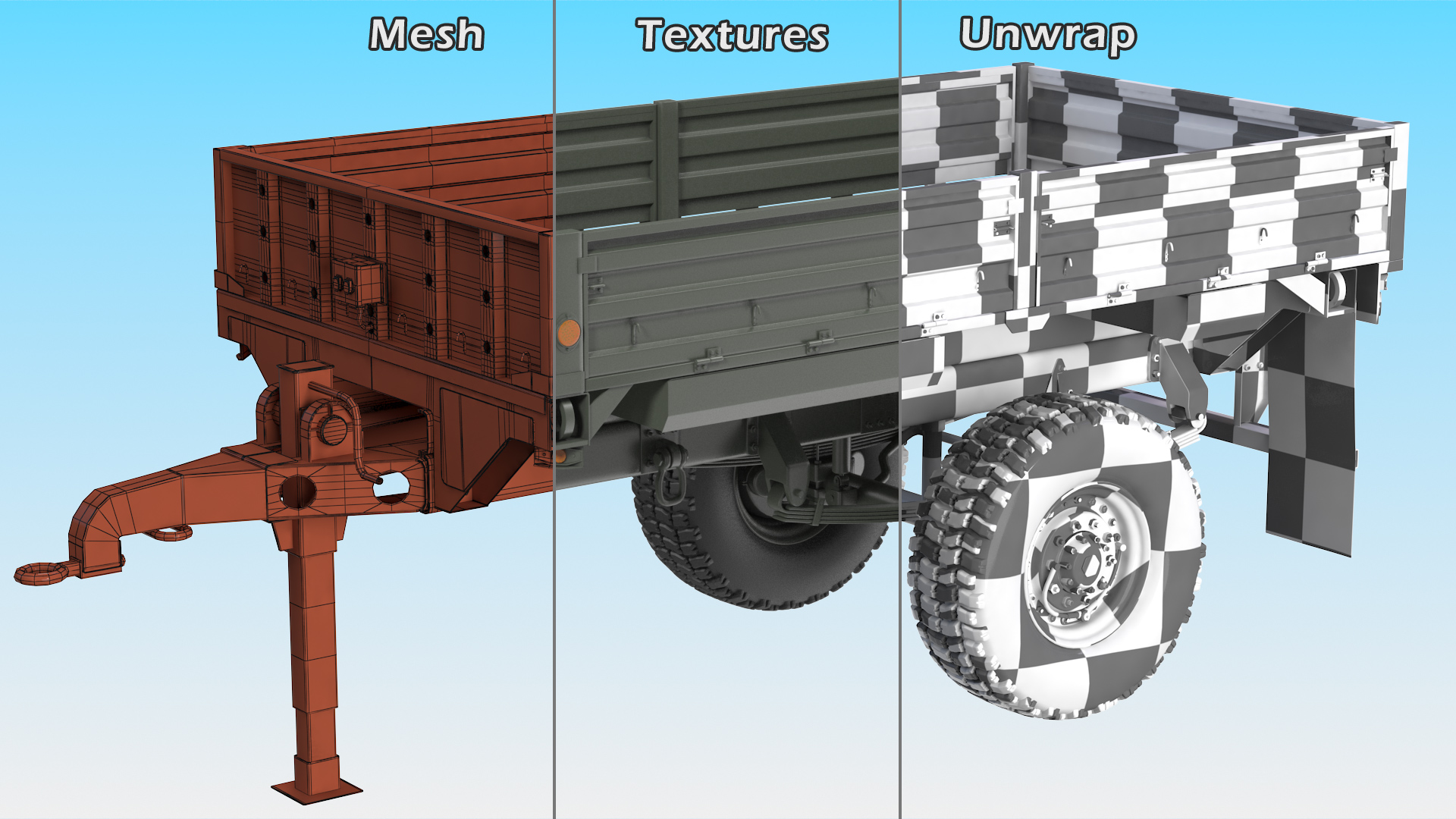 Military Cargo Trailer 3D