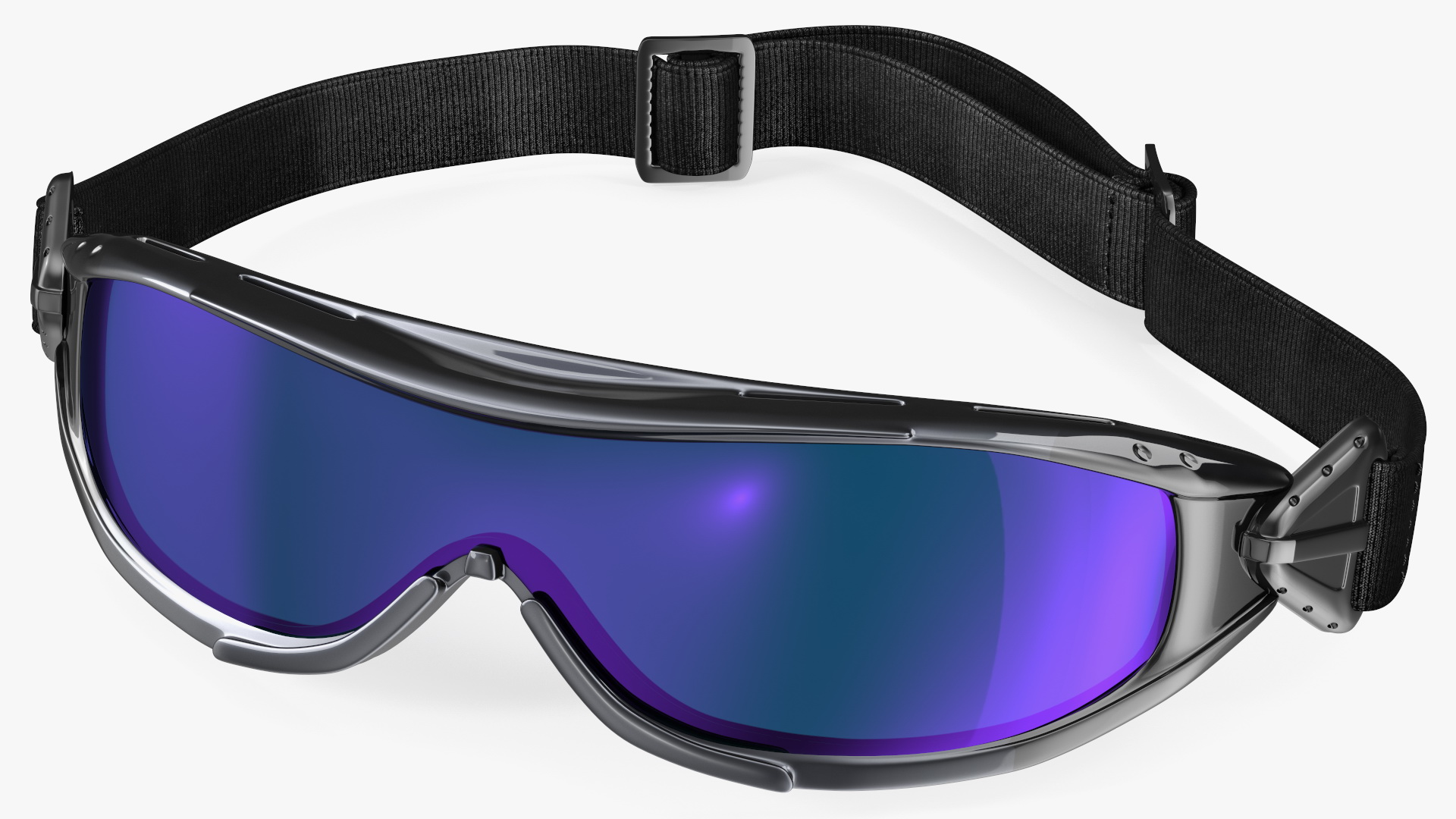 Blue Polarized Ski Sunglasses 3D model