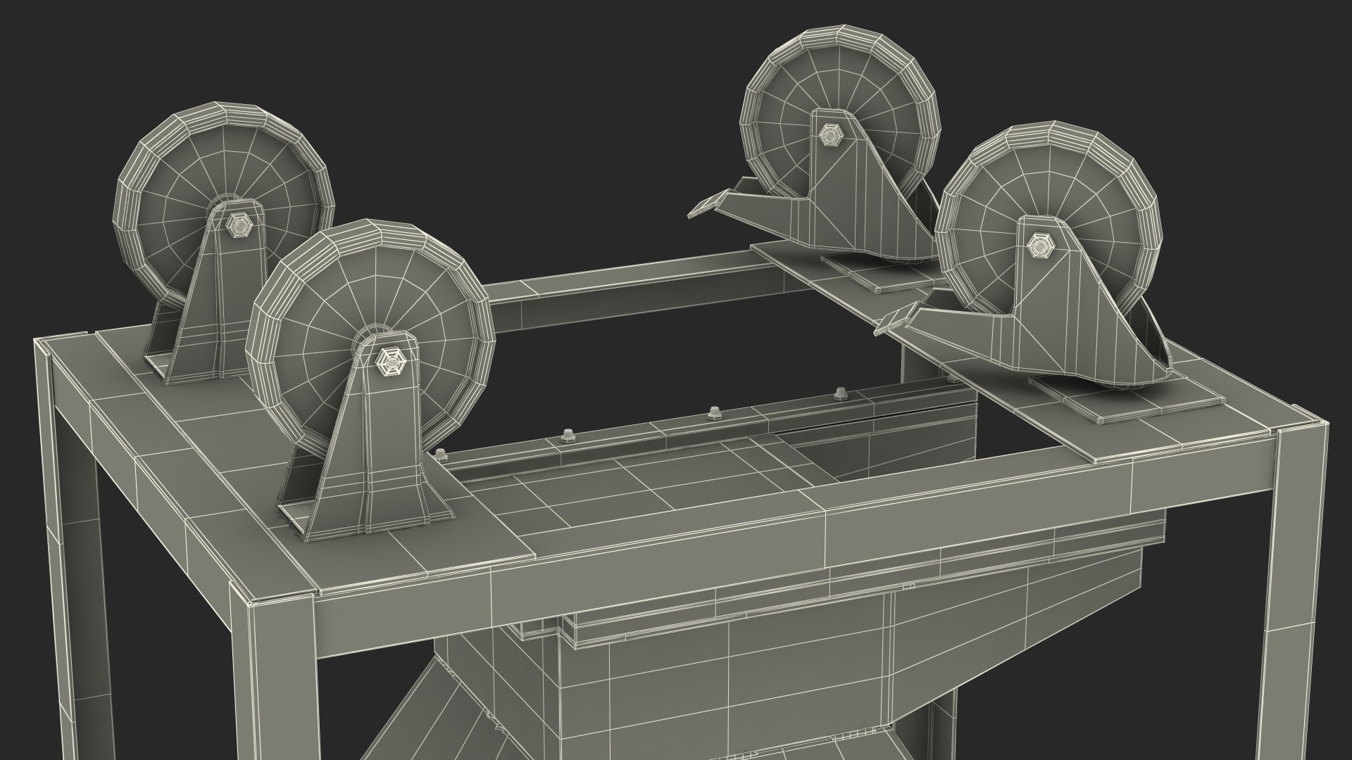 3D Silo Container with Slide Closure on Wheels model