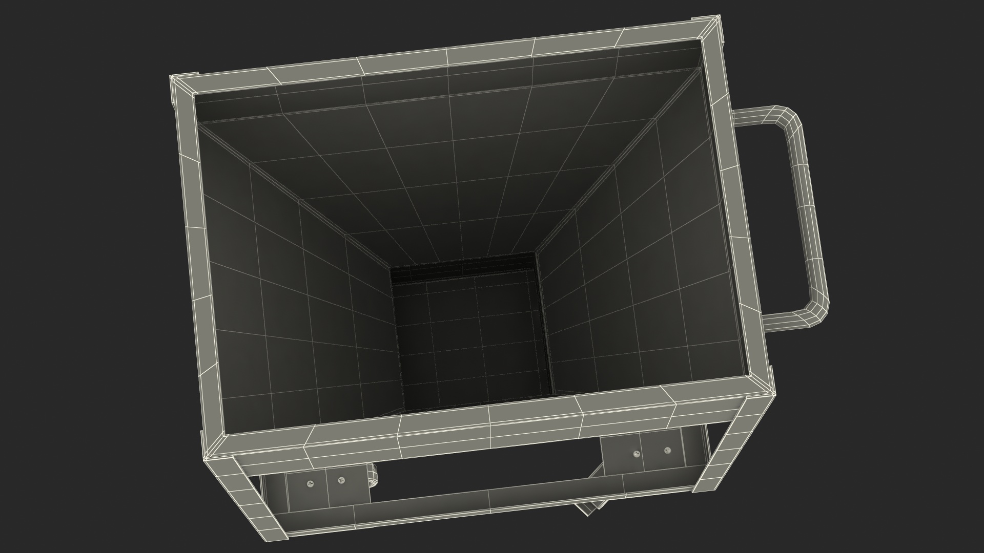 3D Silo Container with Slide Closure on Wheels model