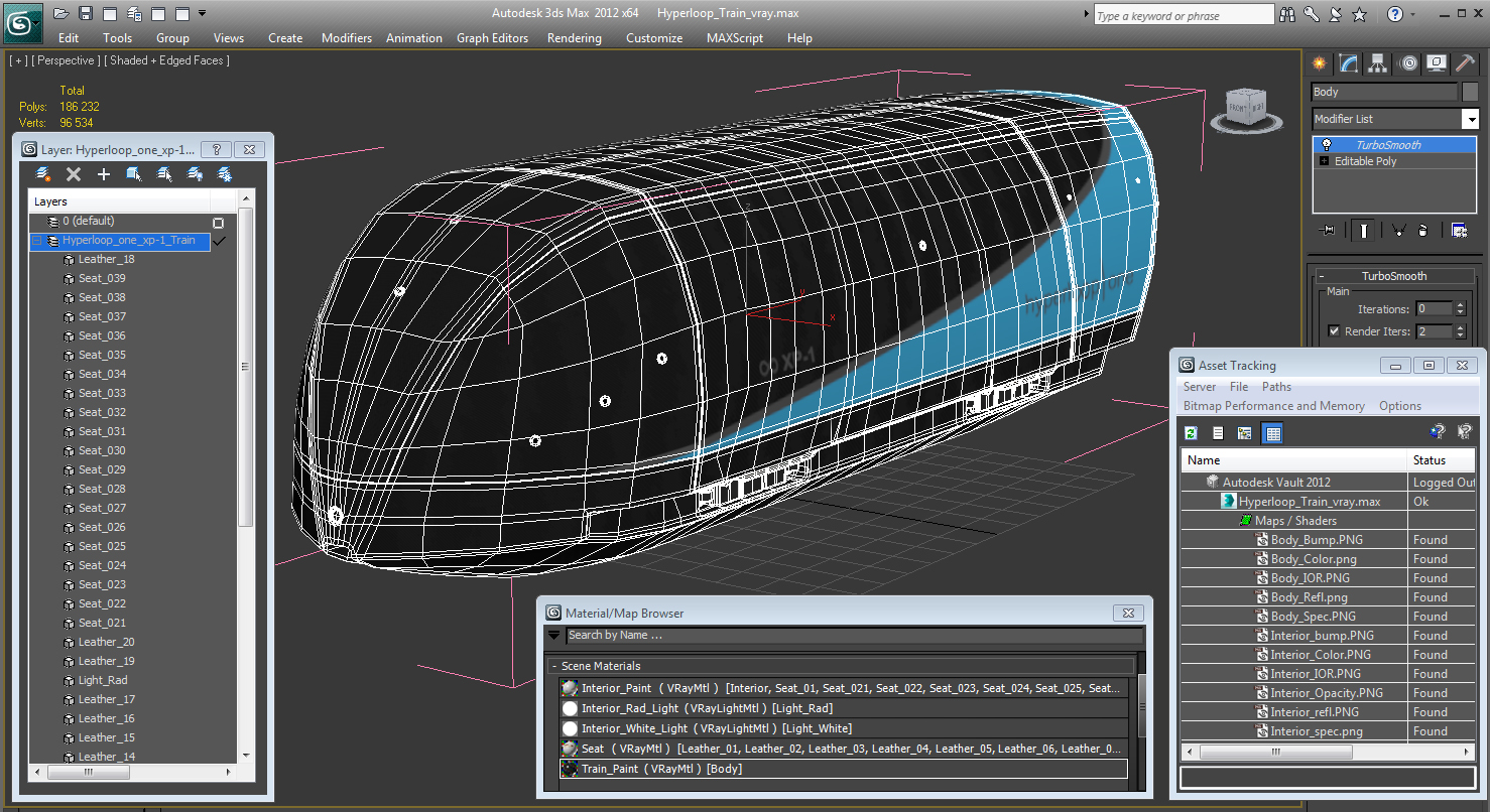 3D model Hyperloop Train