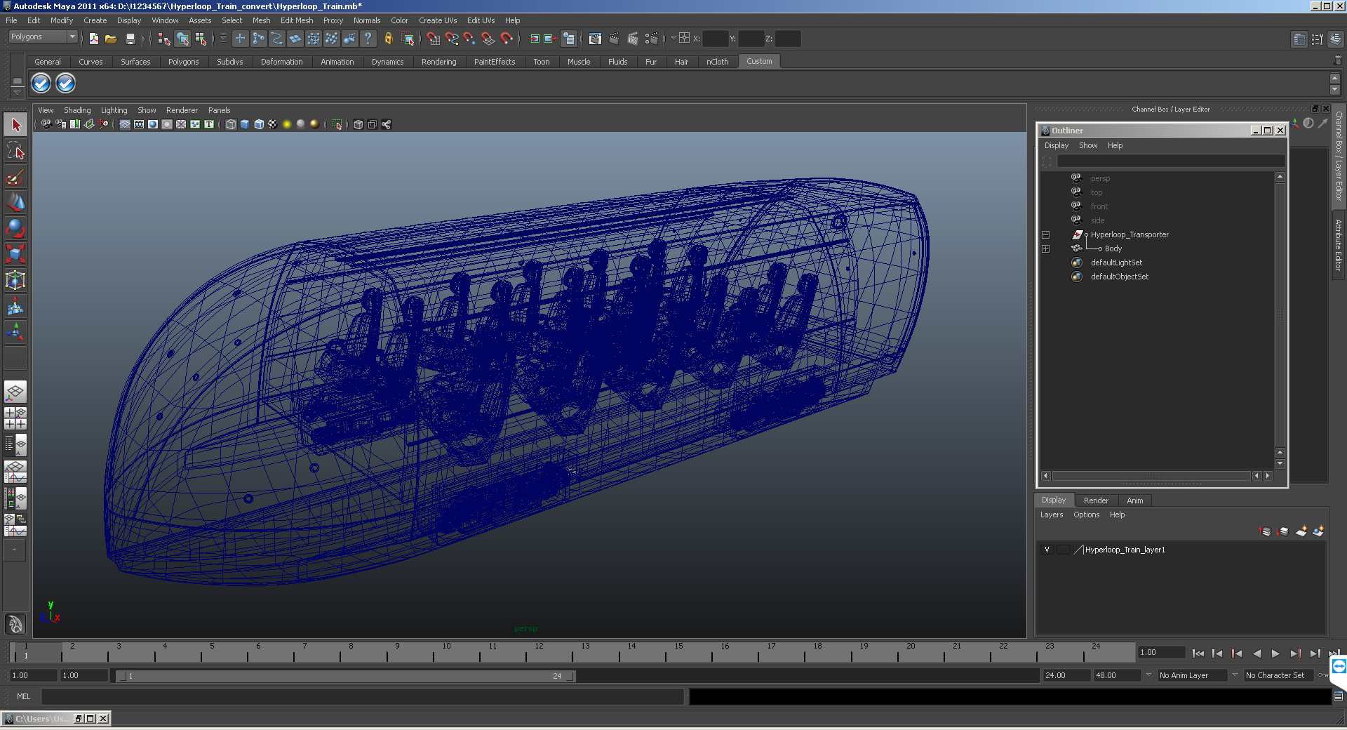 3D model Hyperloop Train