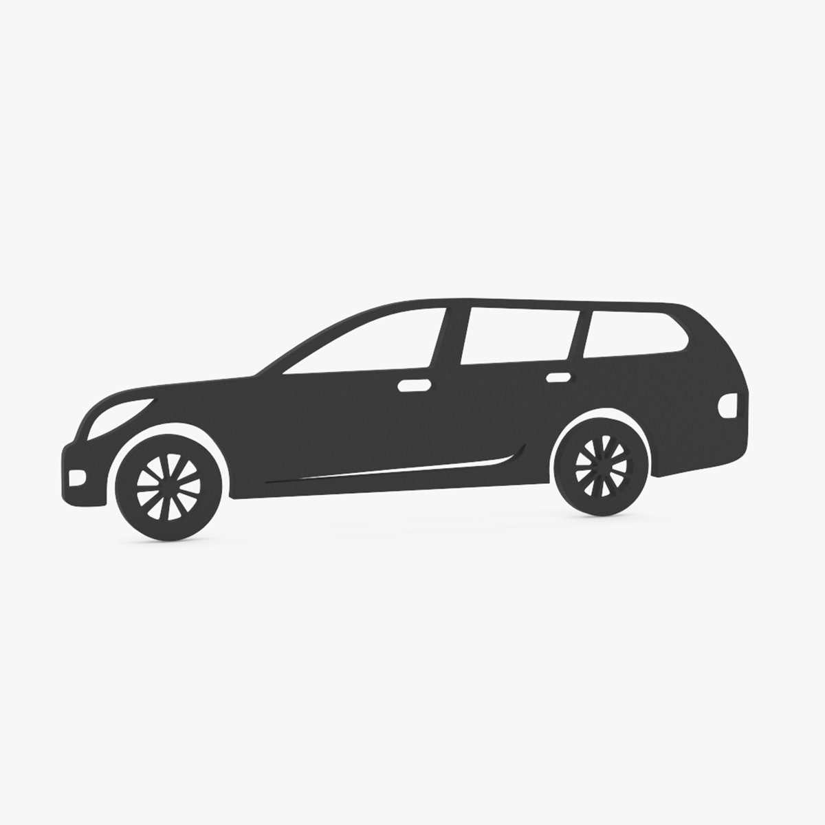 3D model Car Wagon Silhouette