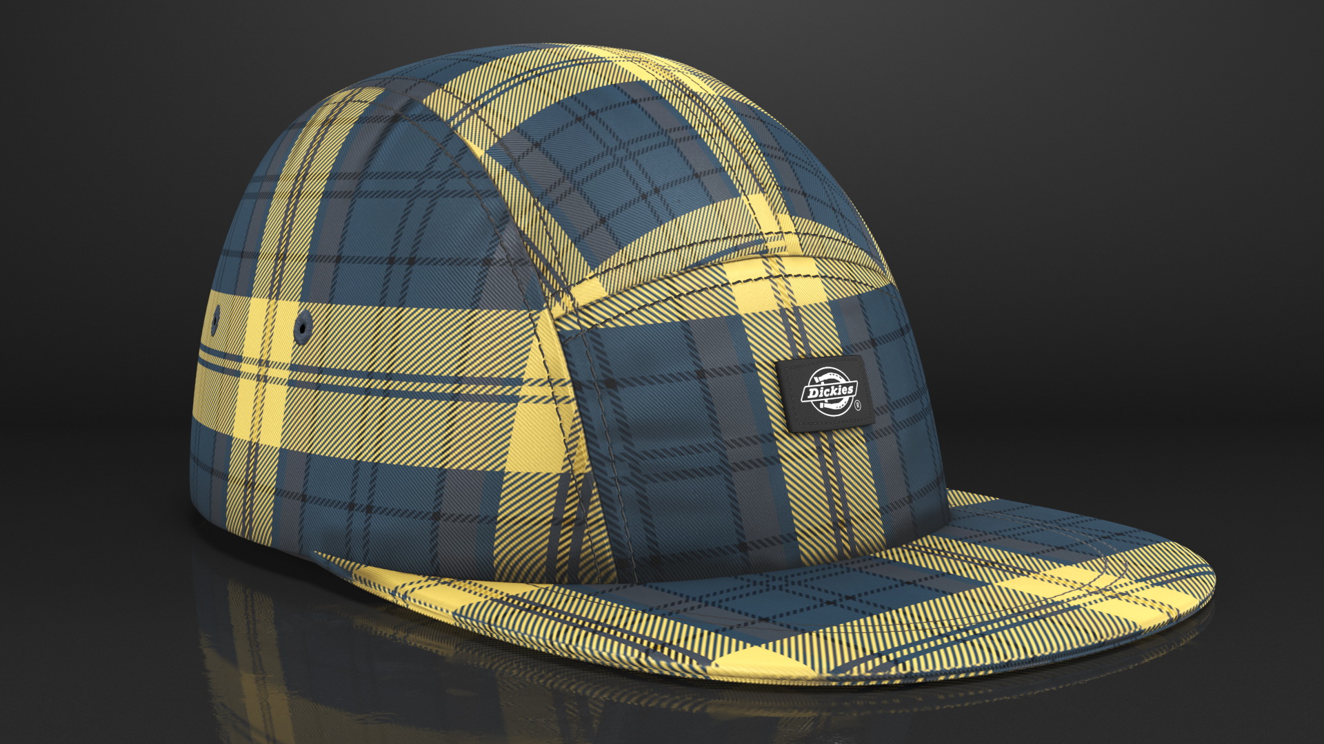 Dickies Hornbeck Check 5 Panel Cap 3D model