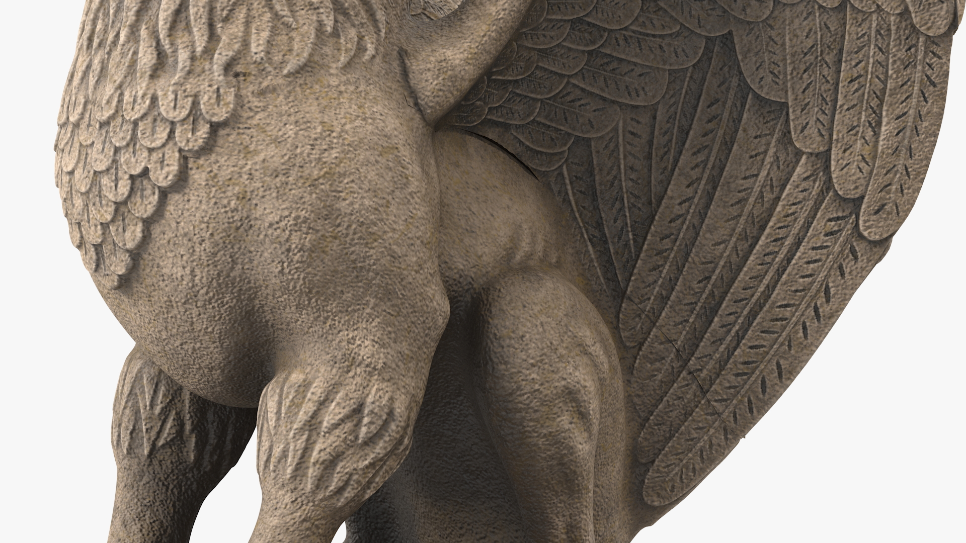 3D Griffin Statue Concrete model