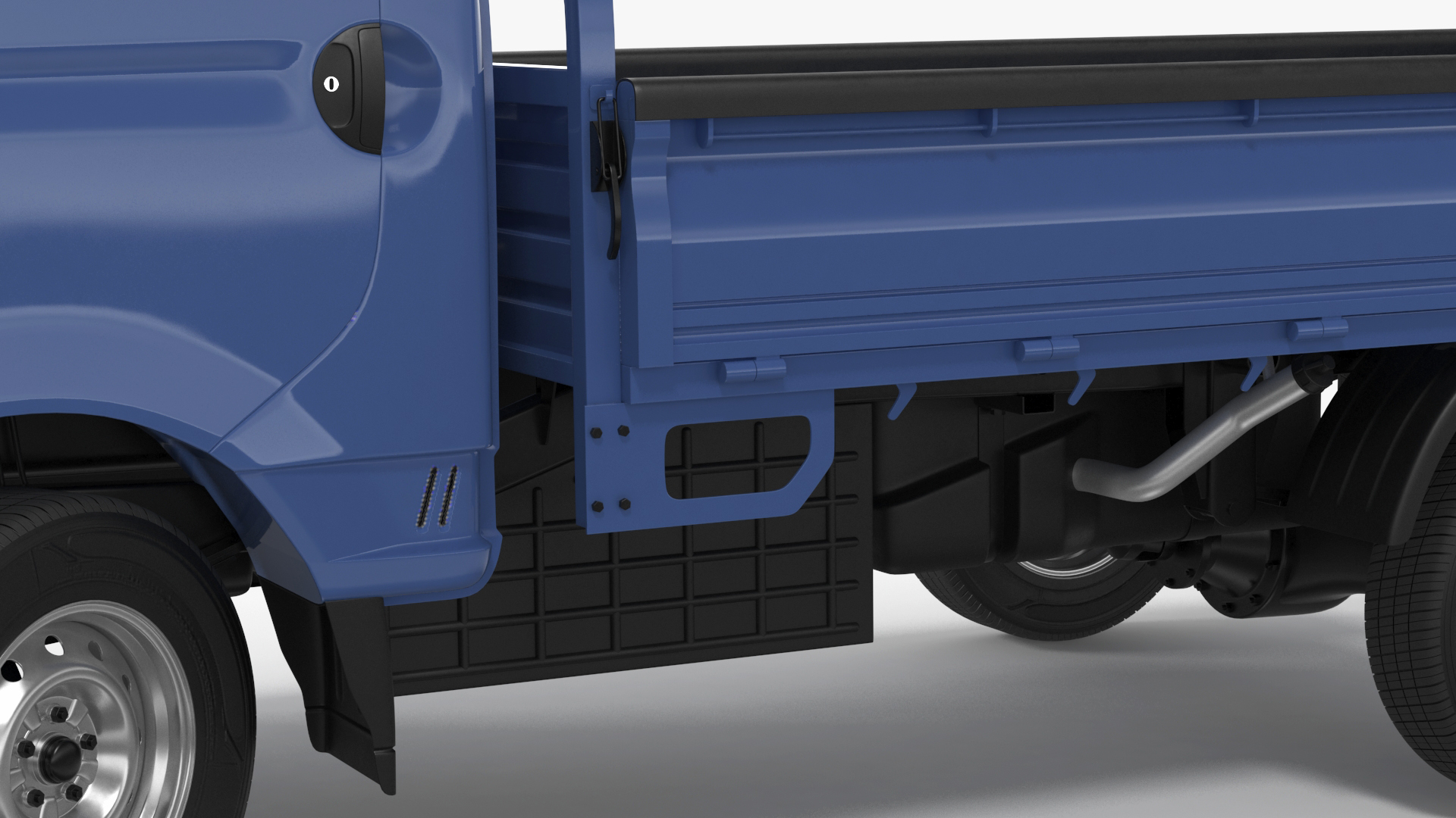 Flatbed Truck Blue Rigged for Maya 3D model