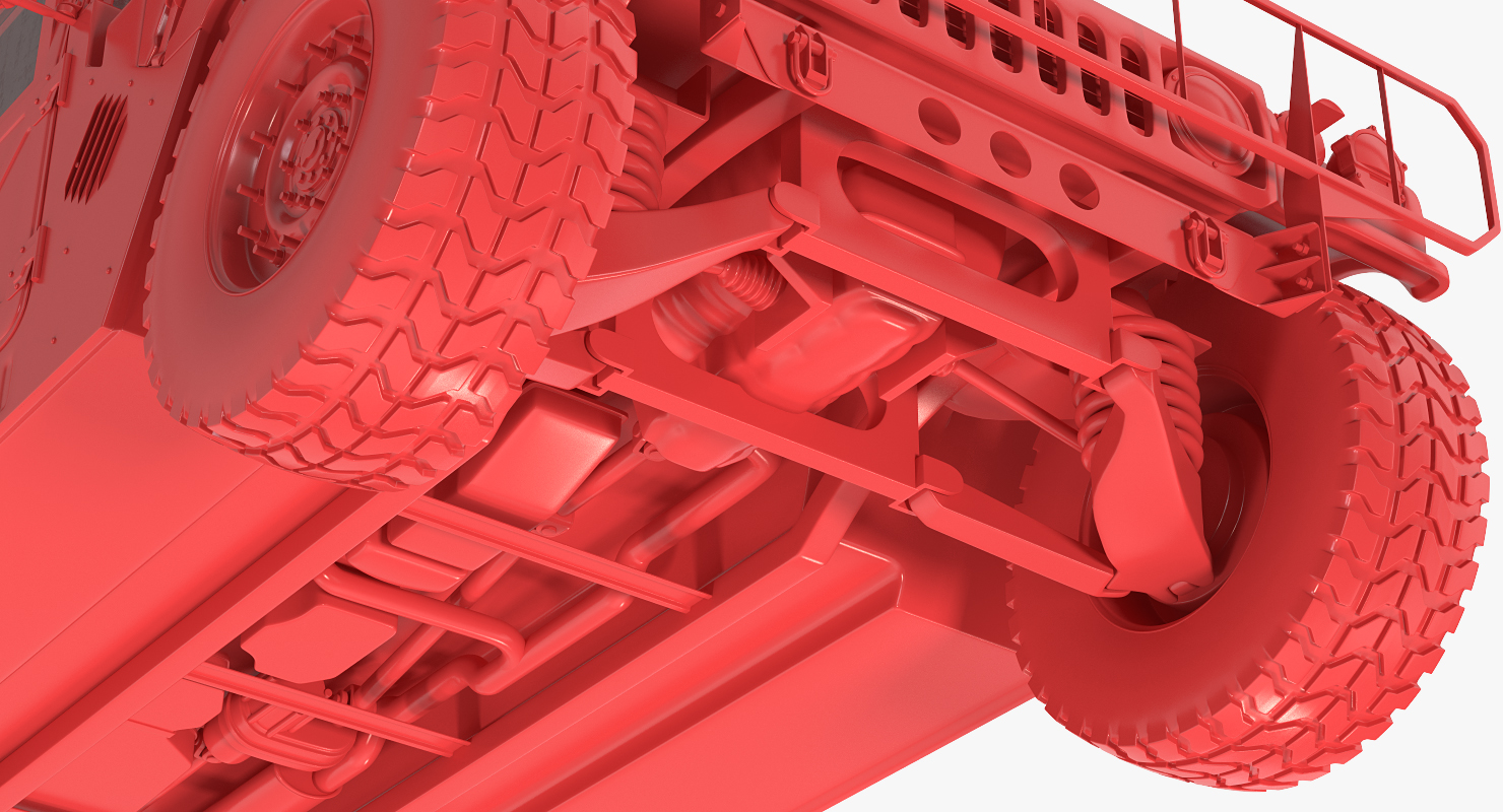 3D Ambulance Car HMMWV m997 Rigged Desert model