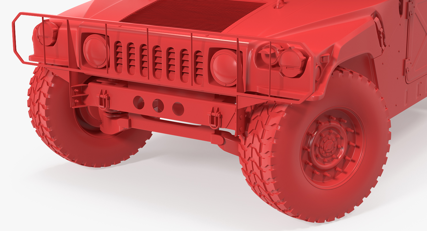 3D Ambulance Car HMMWV m997 Rigged Desert model