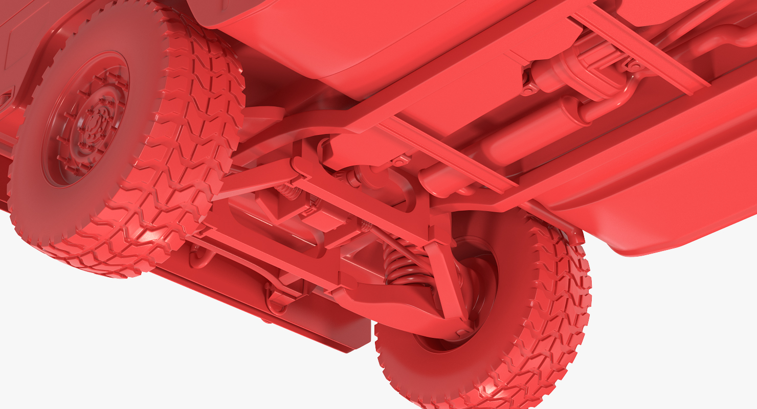 3D Ambulance Car HMMWV m997 Rigged Desert model