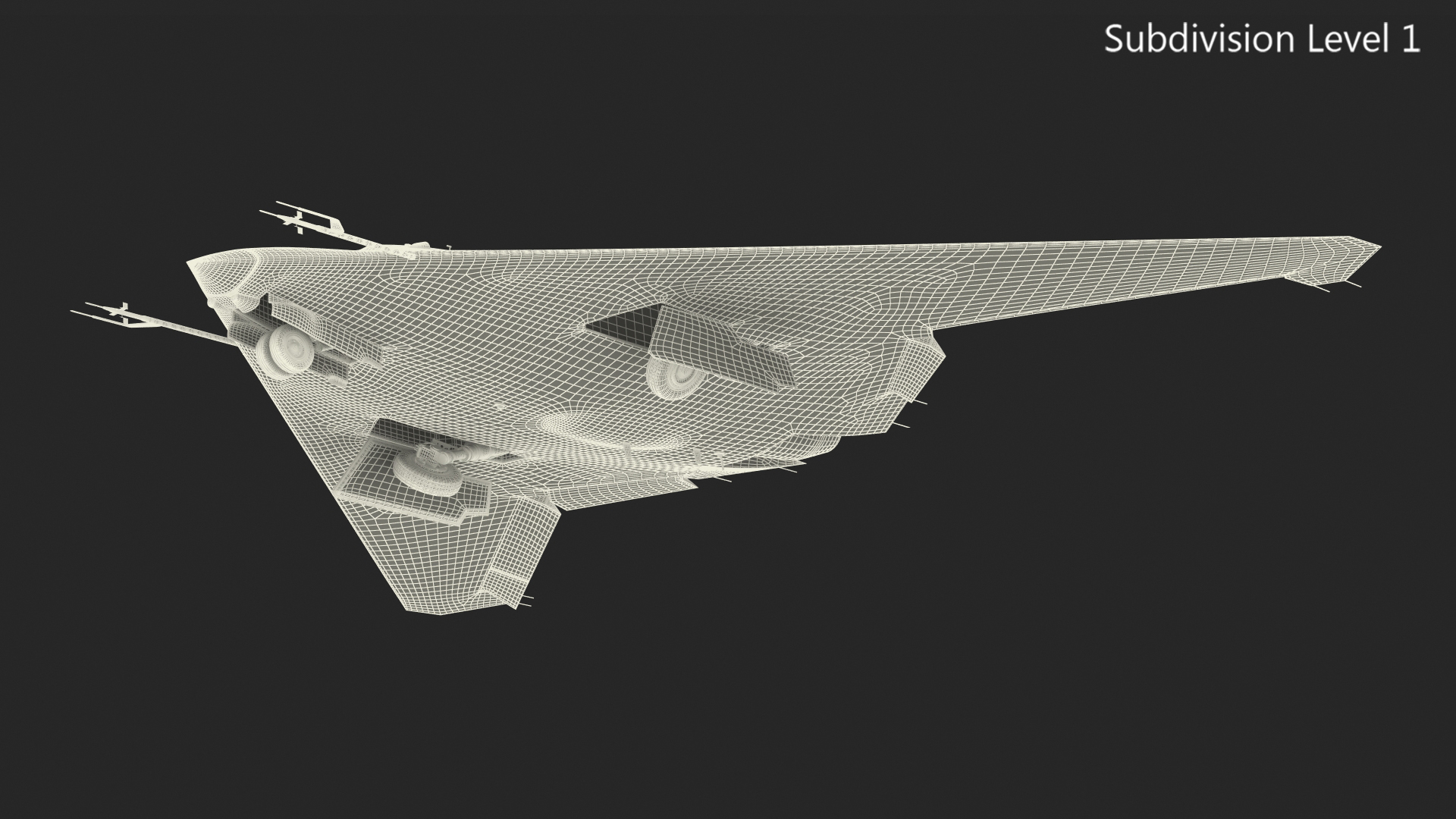 3D Russian Heavy Strike Unmanned Bomber S-70 Okhotnik Rigged for Cinema 4D