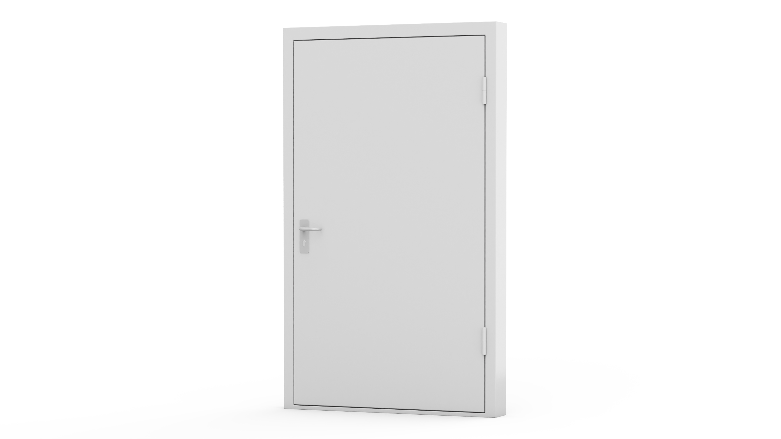 3D Security Fire Door Grey model