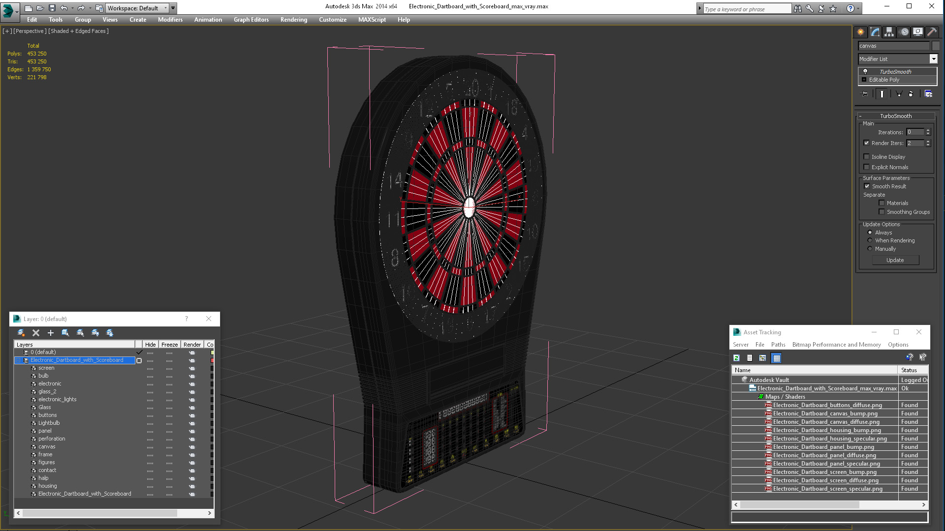 3D Electronic Dartboard with Scoreboard