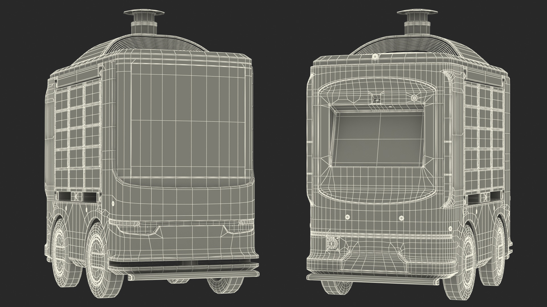 3D model Unmanned Ground Vehicle Delivery Robot Rigged