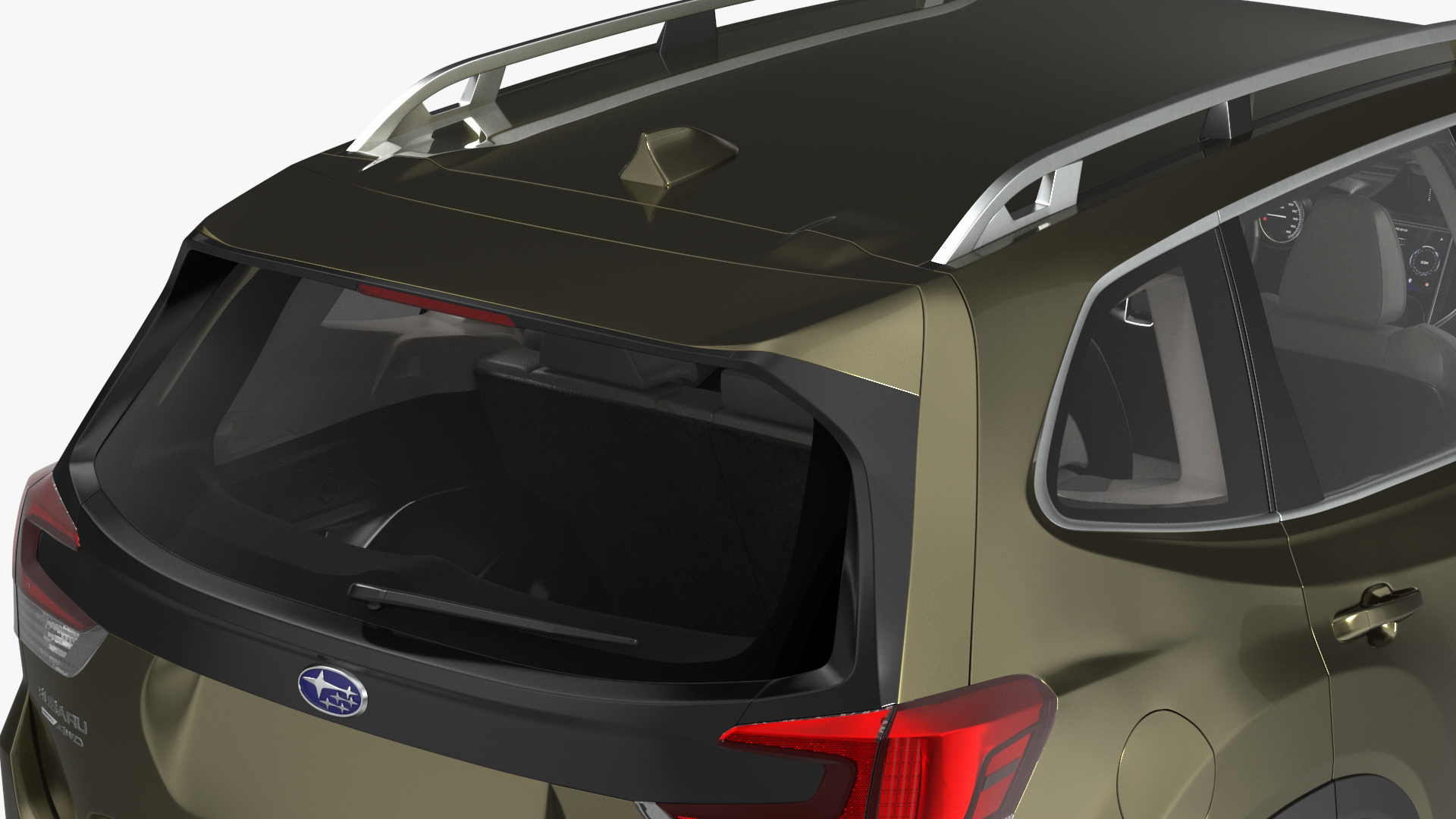 Green Subaru Forester 2022 Simple Interior 3D