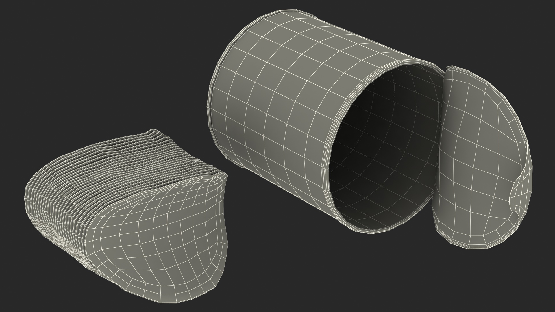 Small Opened Paper Tube of Potato Chips 3D model