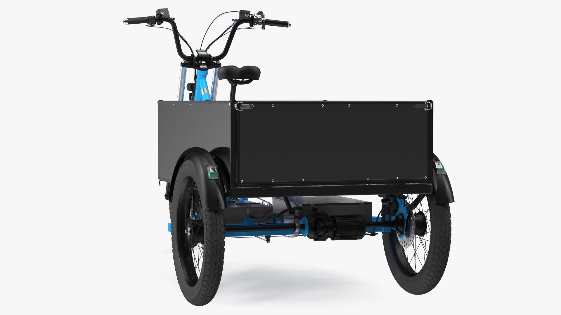 3D Commercial Grade Electric Trike with Truck Bed Rigged model