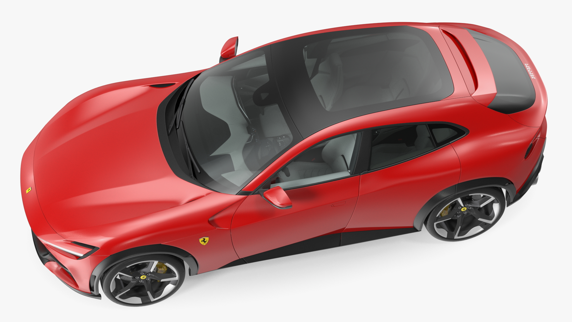 3D 2023 Red Ferrari Purosangue SUV Rigged model