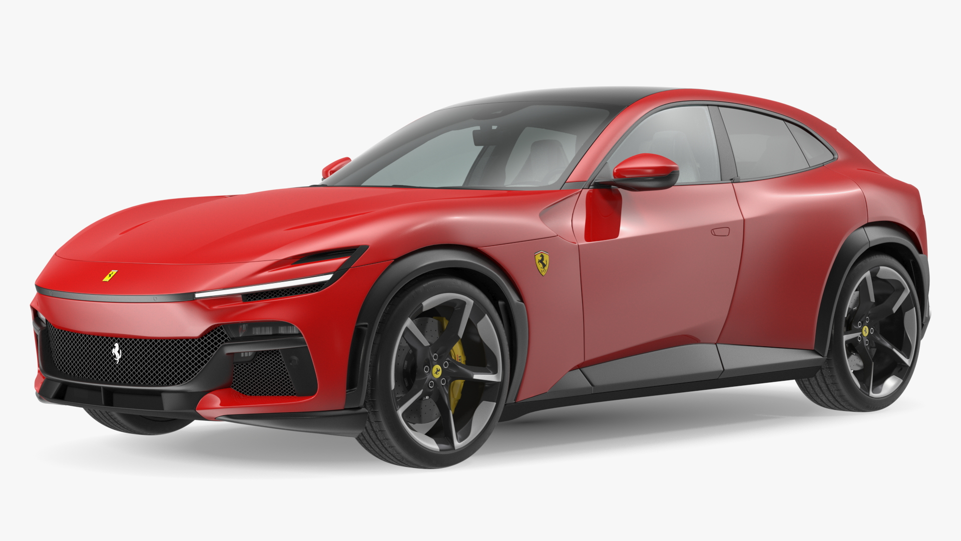 3D 2023 Red Ferrari Purosangue SUV Rigged model