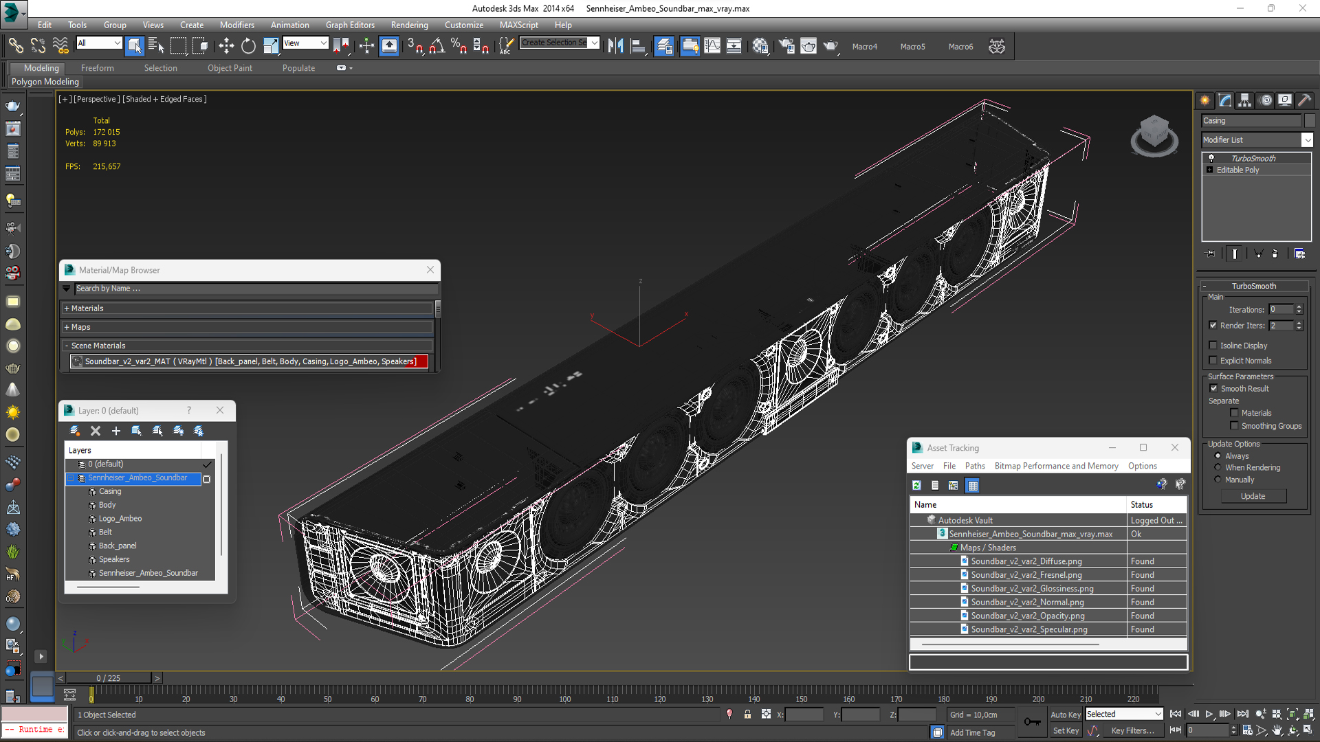 3D model Sennheiser Ambeo Soundbar