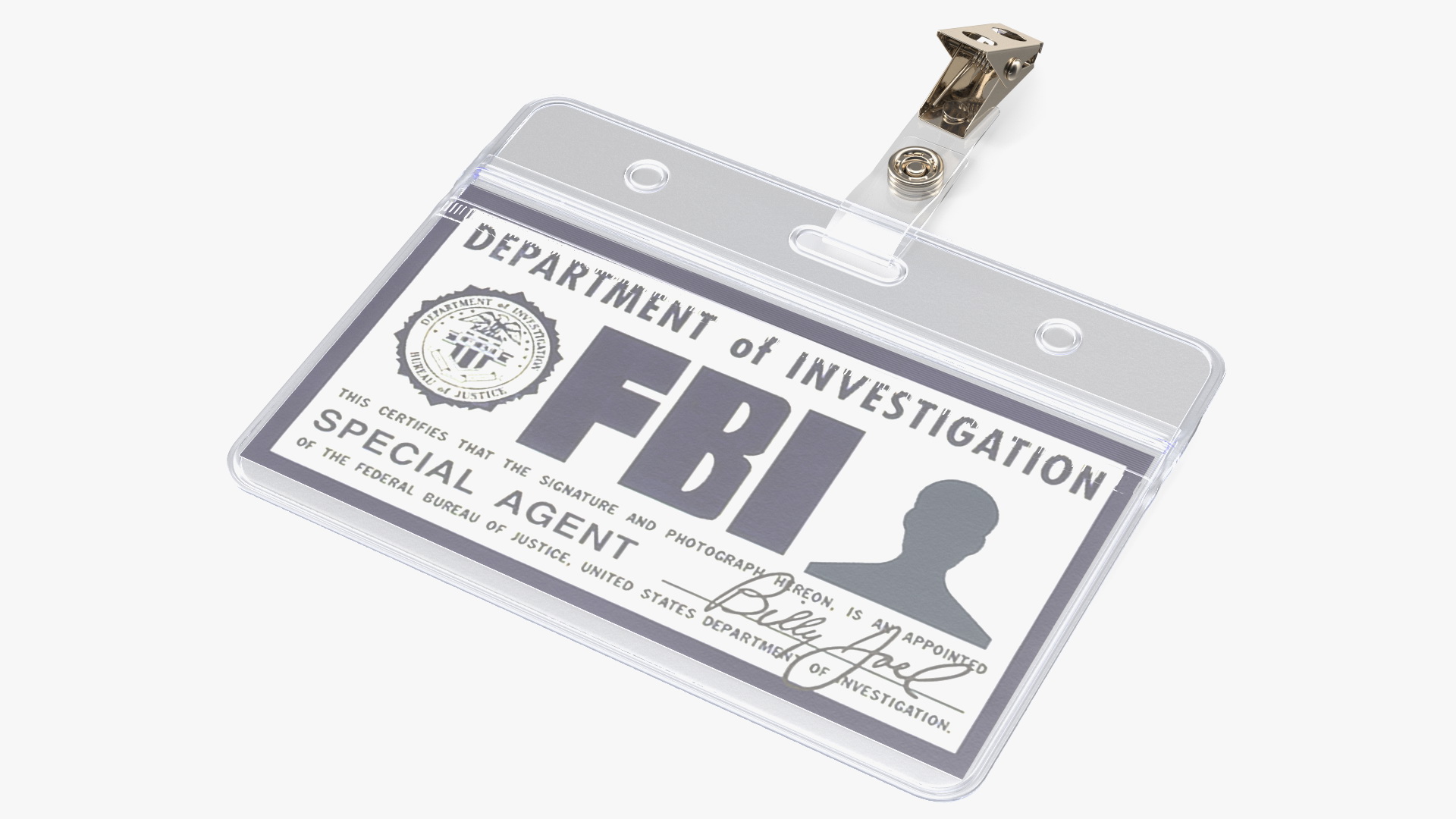 3D Transparent FBI Badge Holder model