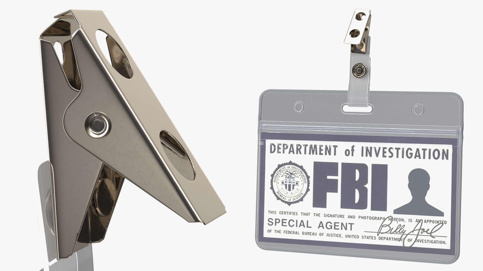 3D Transparent FBI Badge Holder model