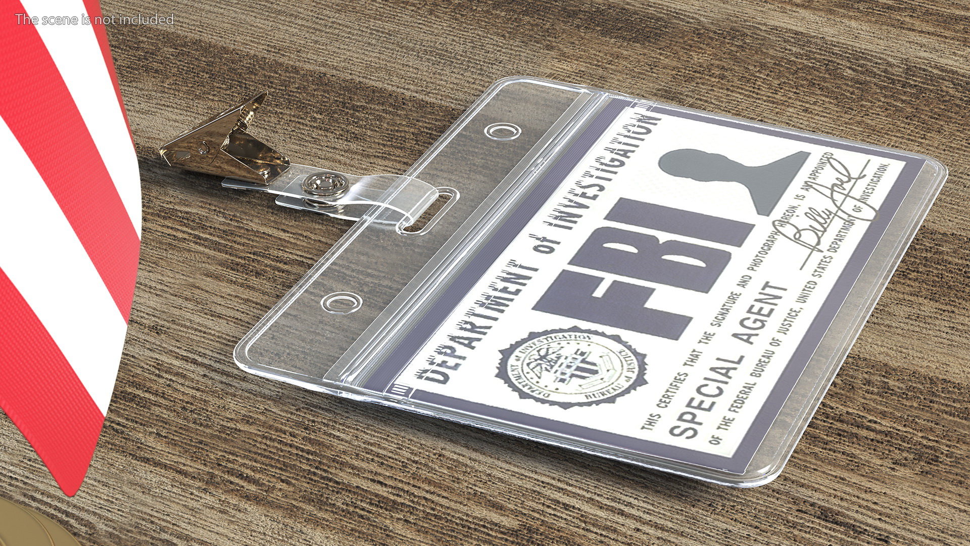 3D Transparent FBI Badge Holder model