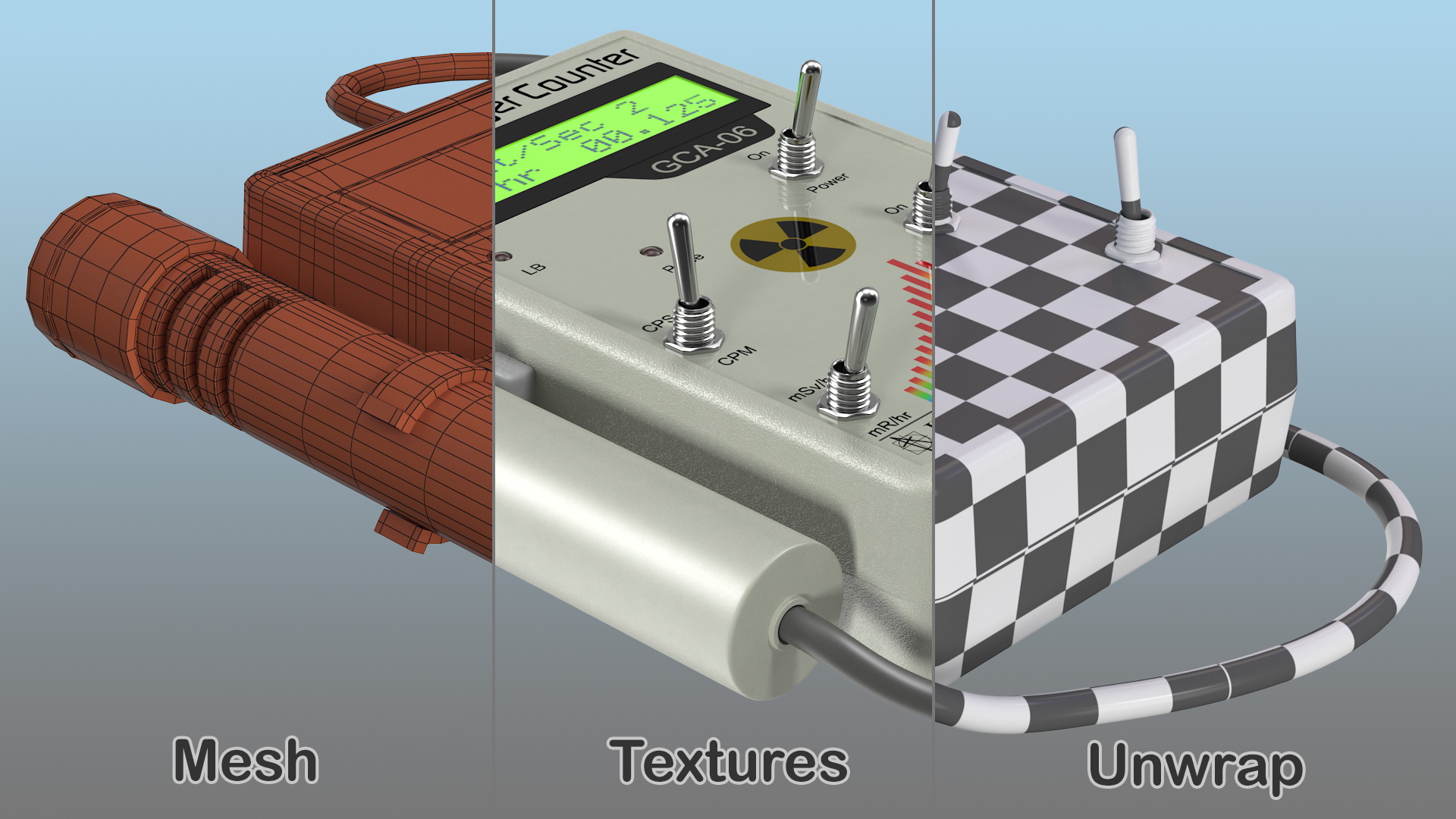 Images GCA 06 Professional Digital Geiger Counter 3D model