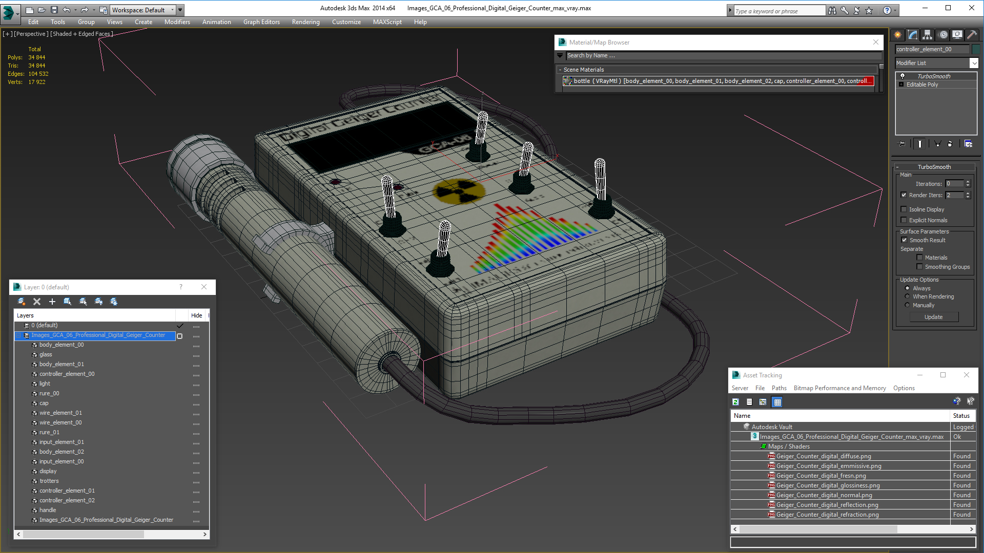 Images GCA 06 Professional Digital Geiger Counter 3D model