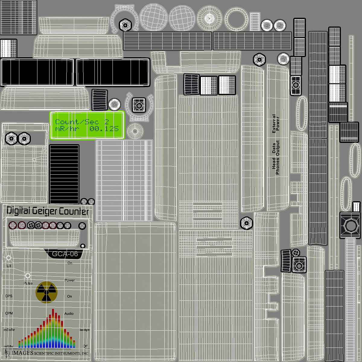 Images GCA 06 Professional Digital Geiger Counter 3D model