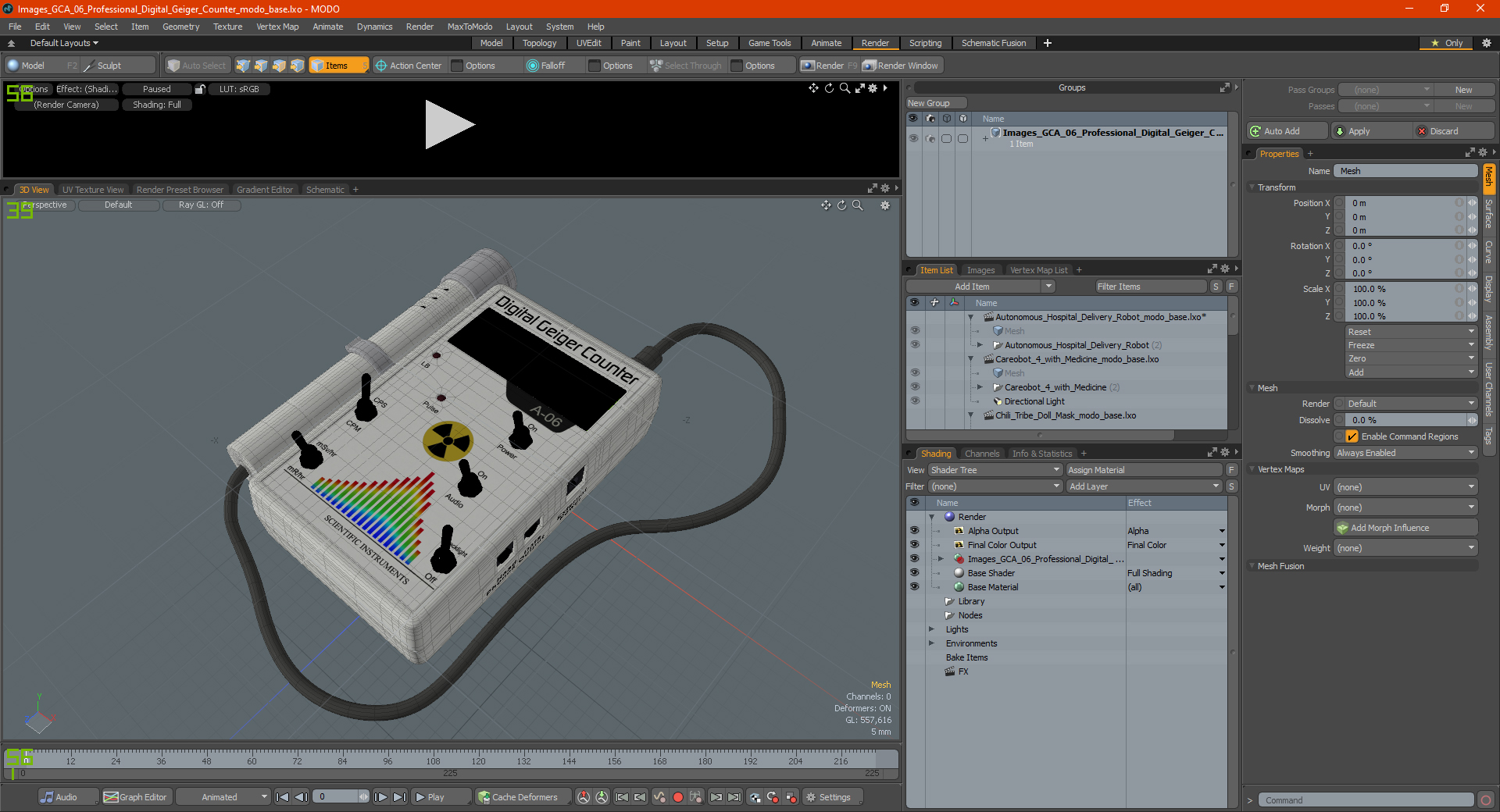 Images GCA 06 Professional Digital Geiger Counter 3D model