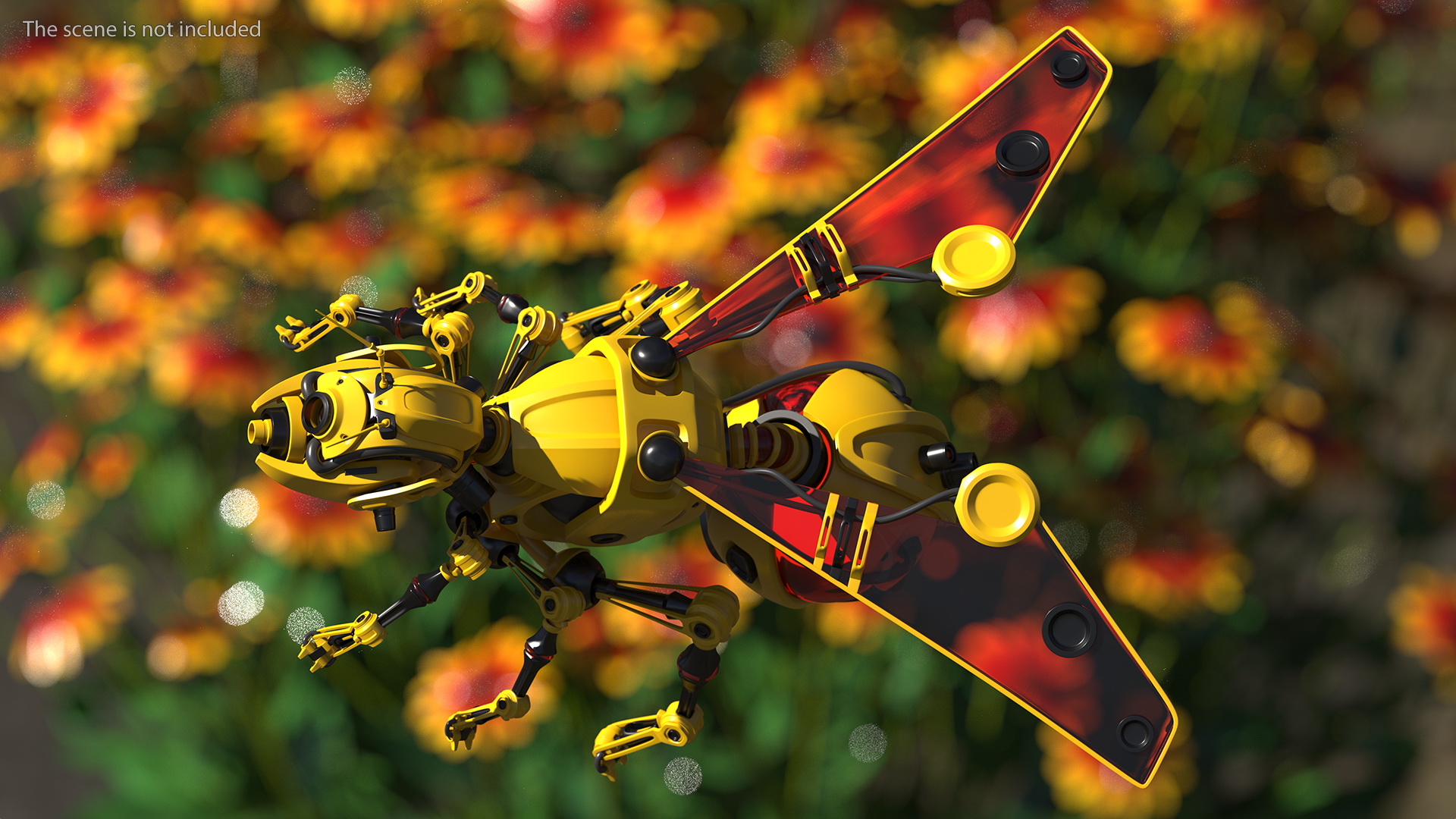 3D Robot Bee Yellow