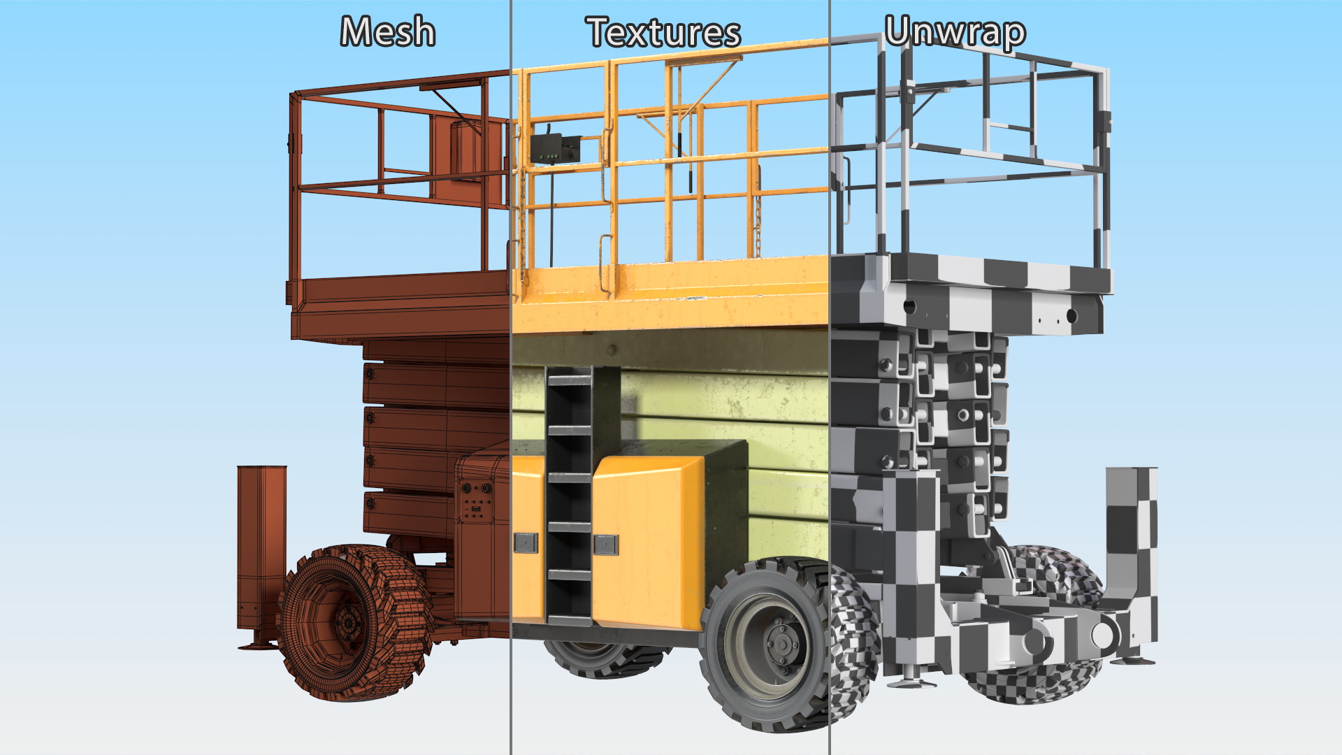 3D Scissor Lift Platform