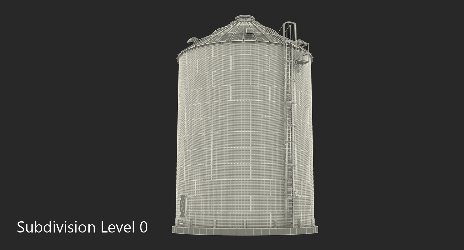 Farm Grain Storage Bin 3D