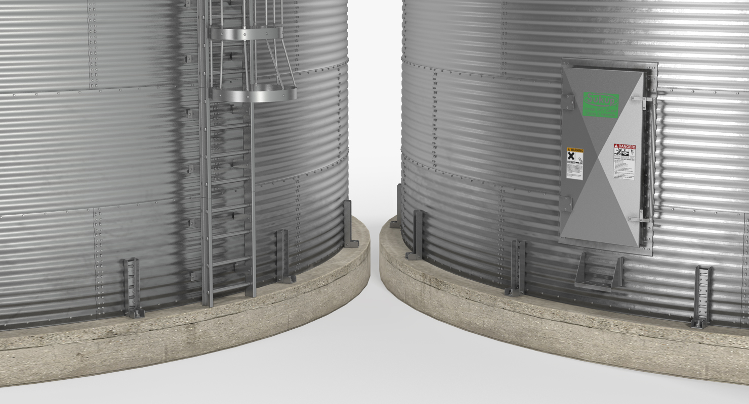 Farm Grain Storage Bin 3D