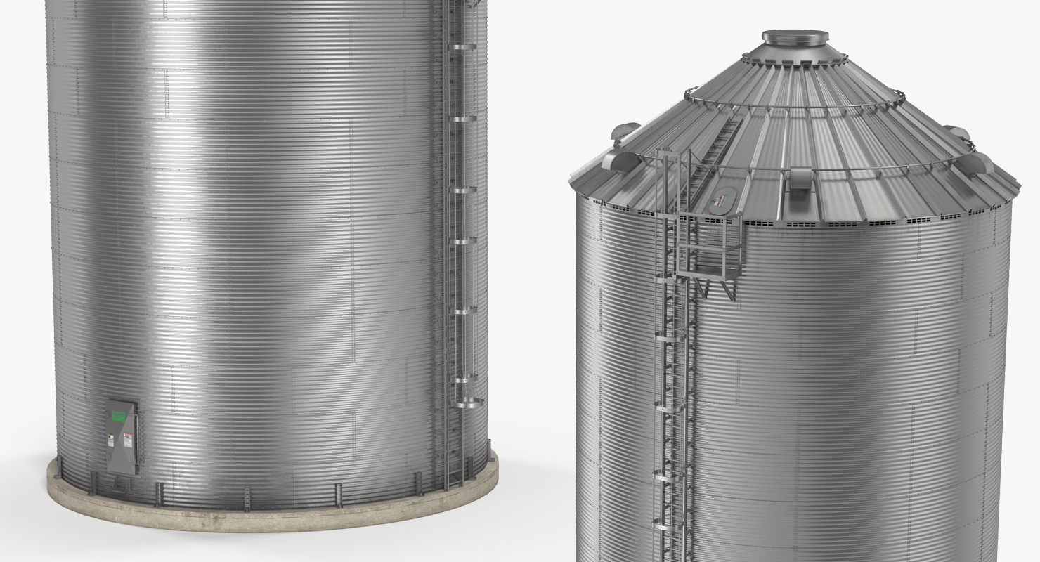 Farm Grain Storage Bin 3D