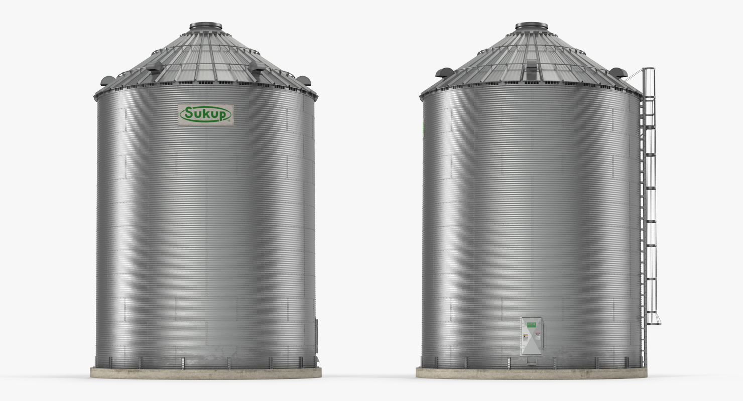 Farm Grain Storage Bin 3D