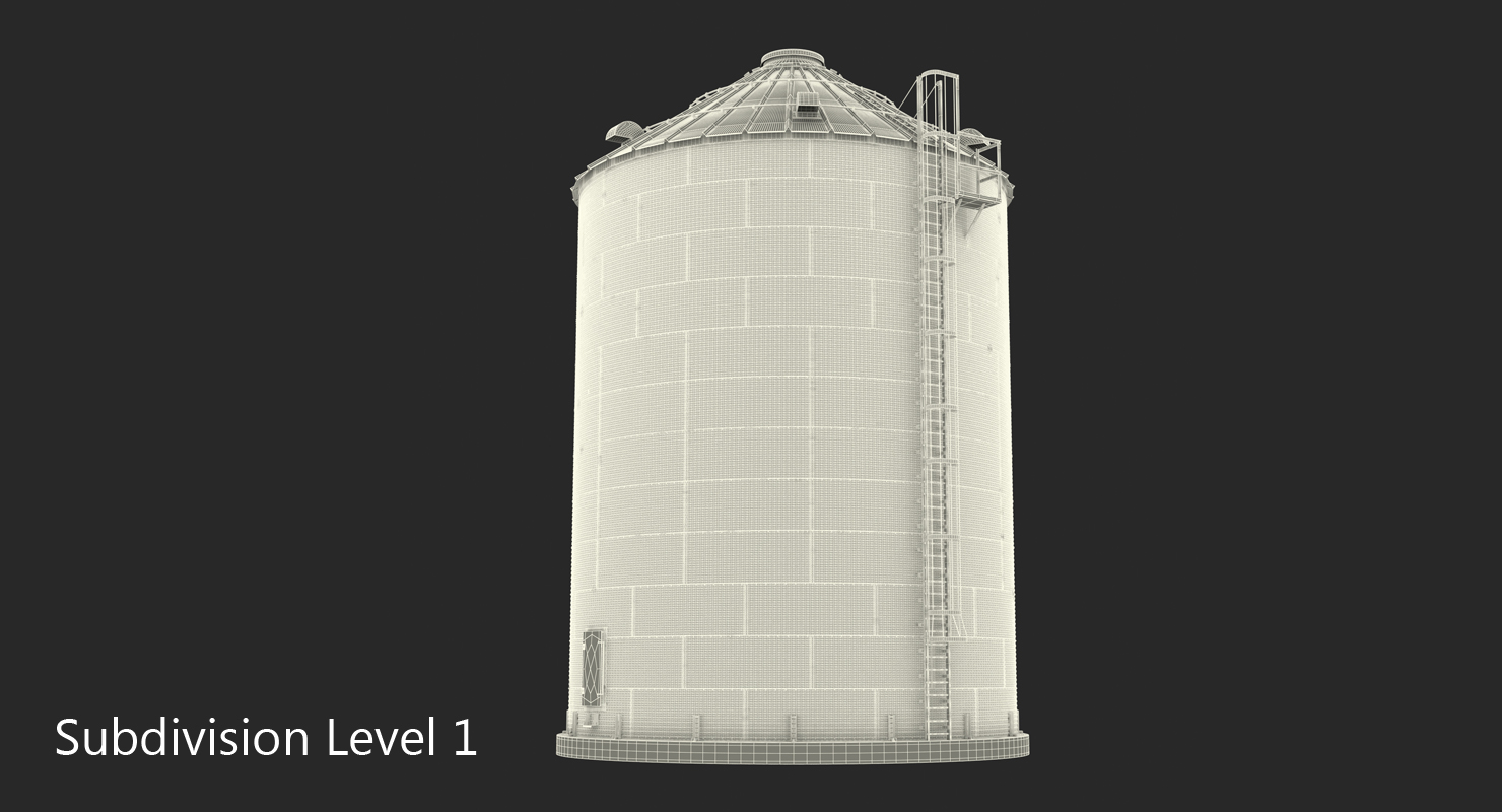 Farm Grain Storage Bin 3D