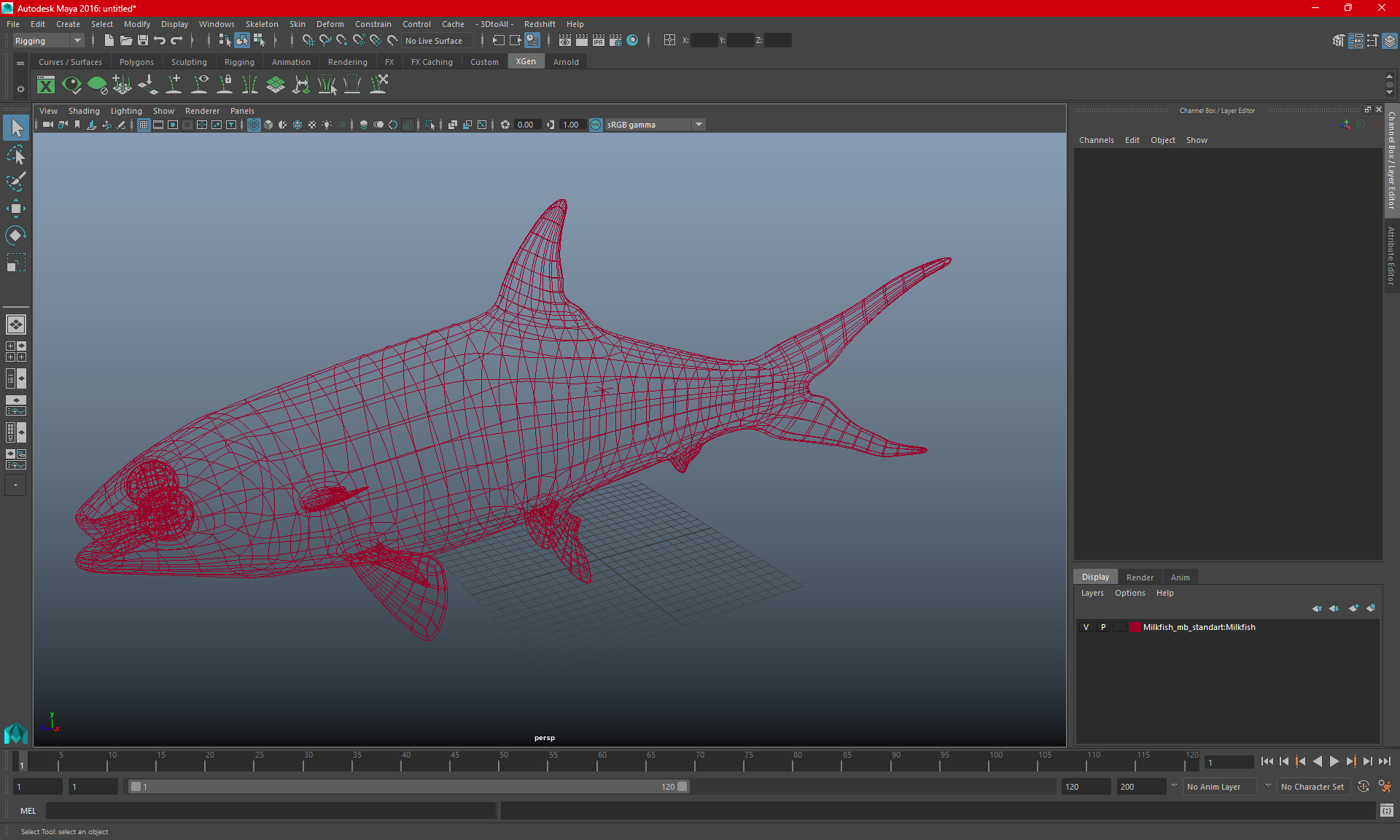 3D model Milkfish