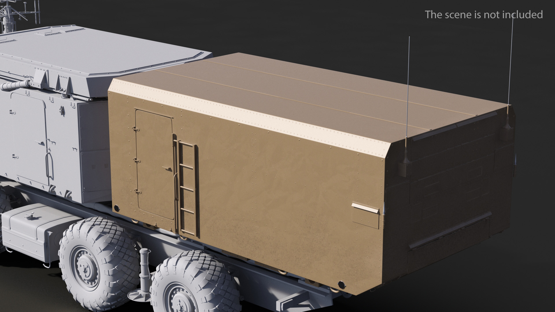 3D Desert Radar Cabin model