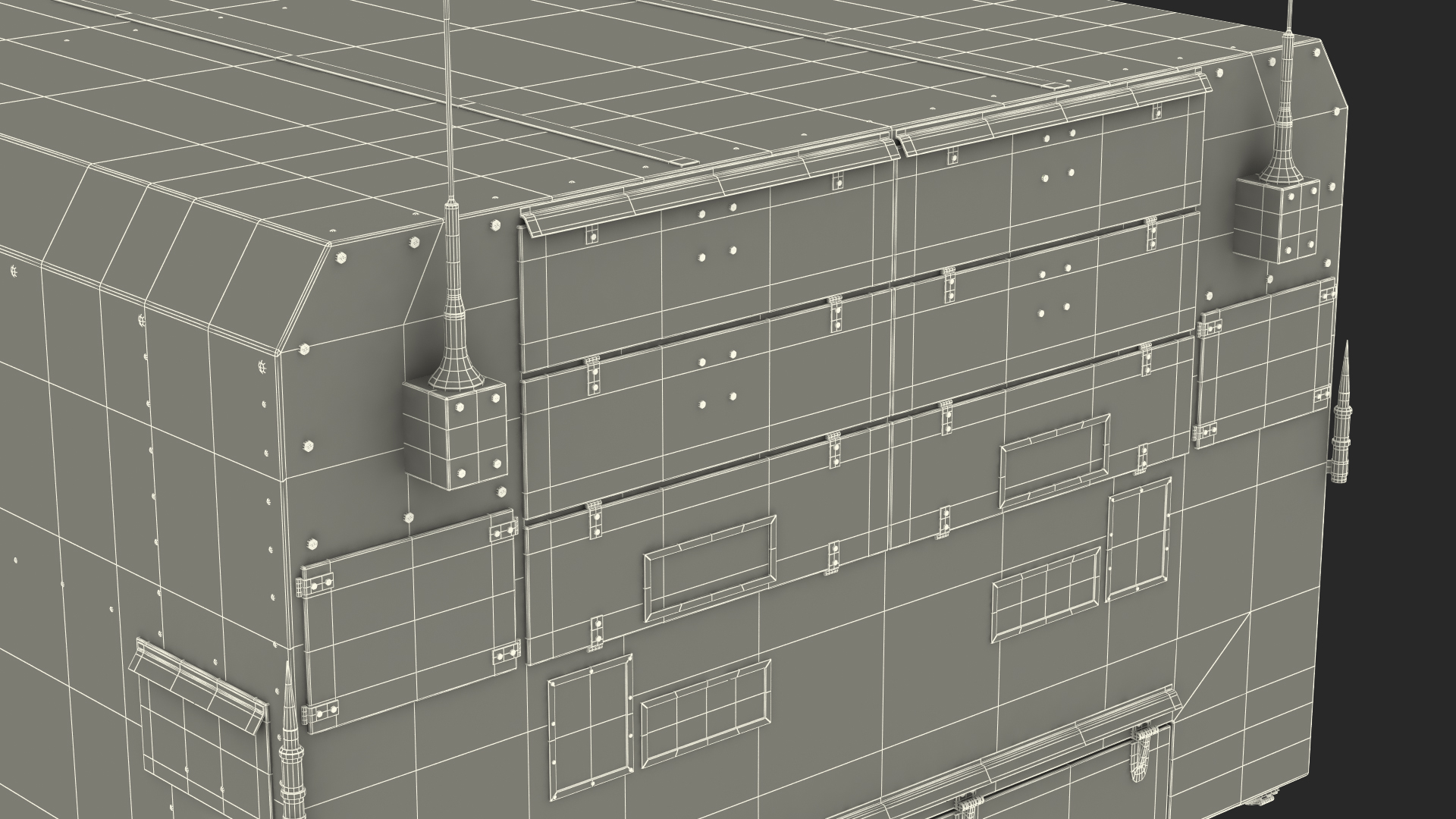 3D Desert Radar Cabin model