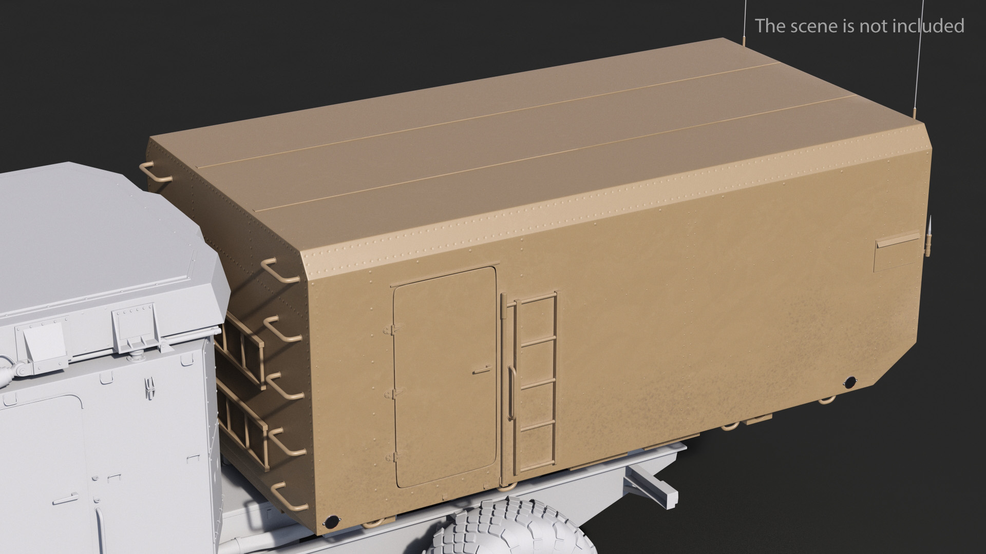 3D Desert Radar Cabin model