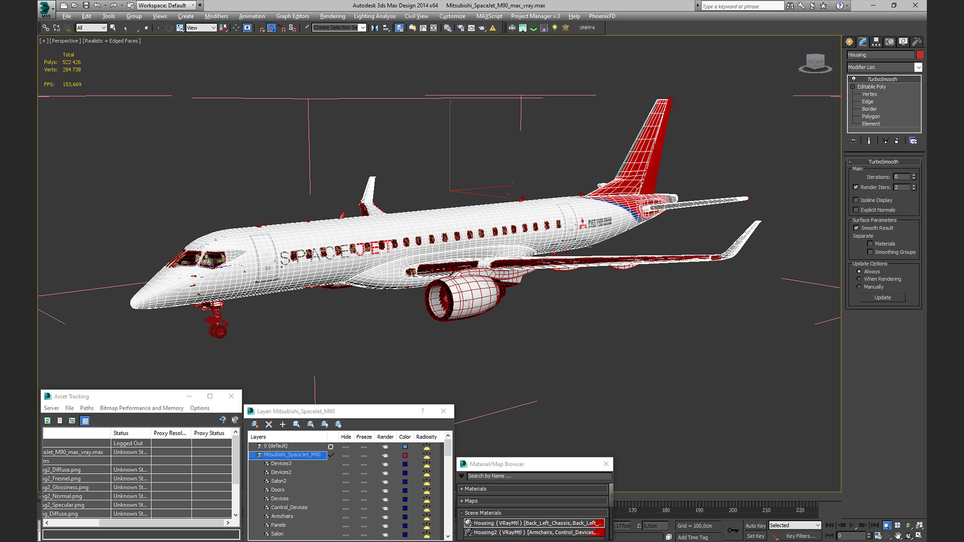 3D Mitsubishi SpaceJet M90 model