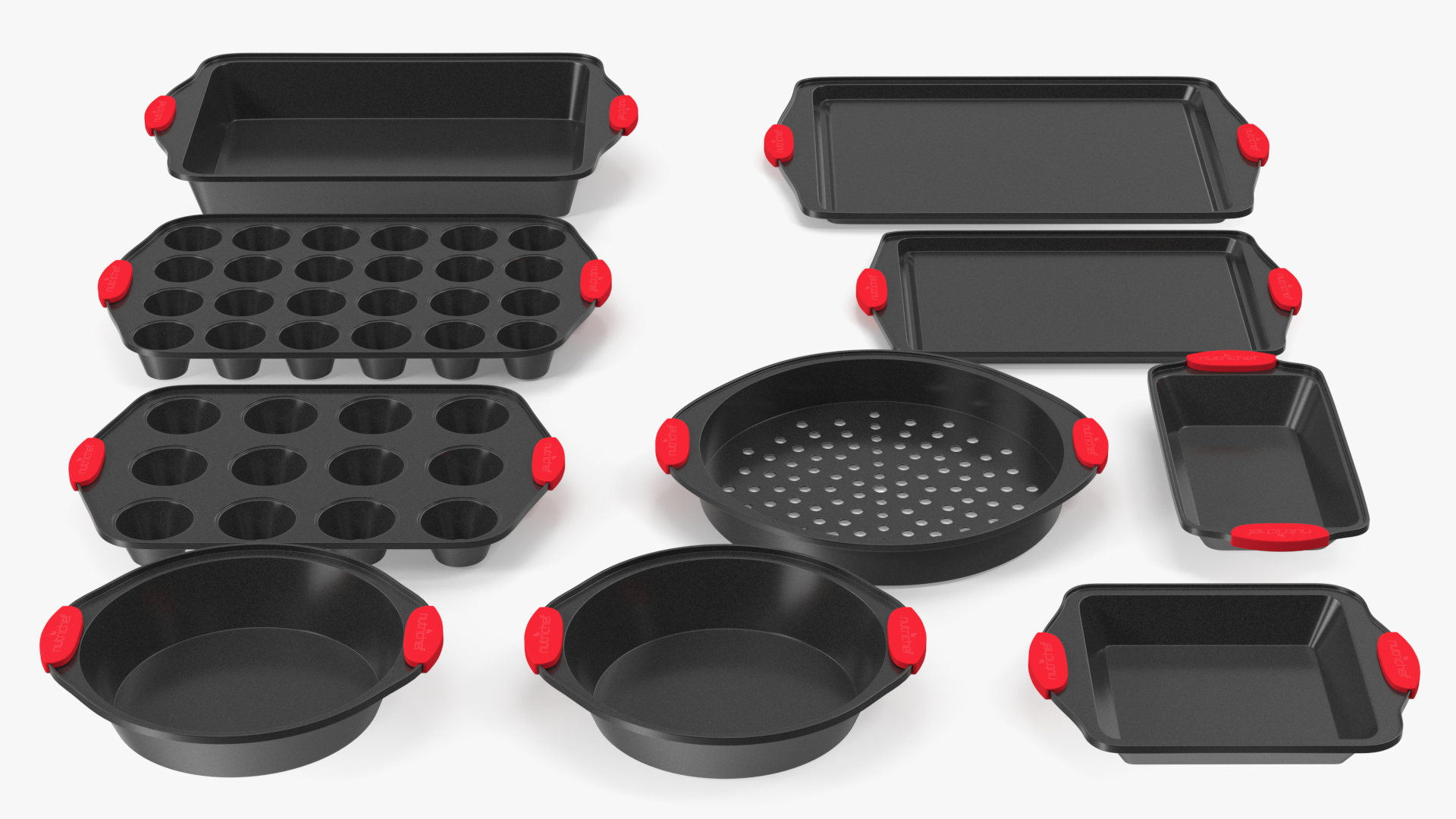 3D Nonstick Bakeware Baking Pans Set model