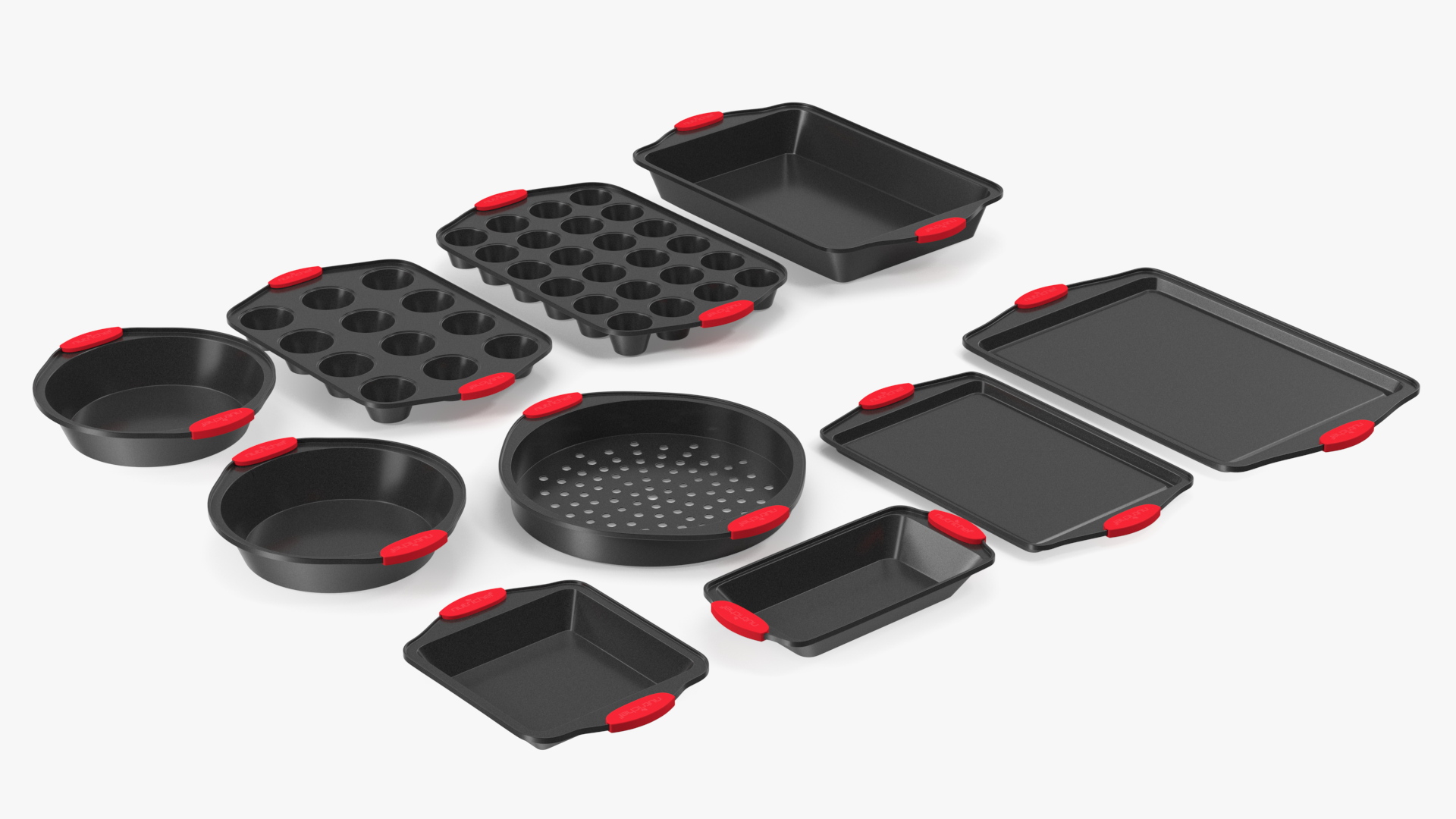 3D Nonstick Bakeware Baking Pans Set model