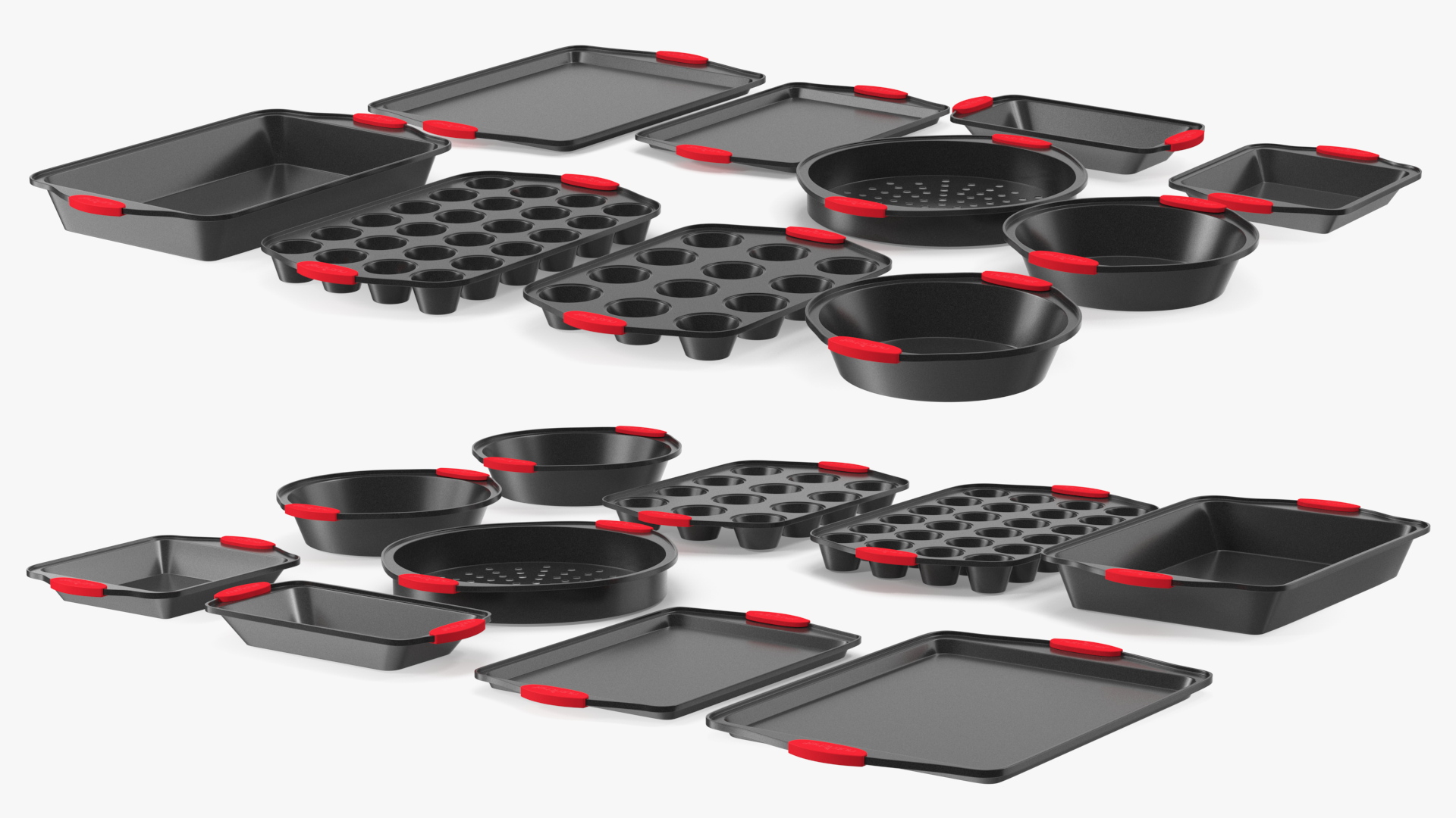 3D Nonstick Bakeware Baking Pans Set model